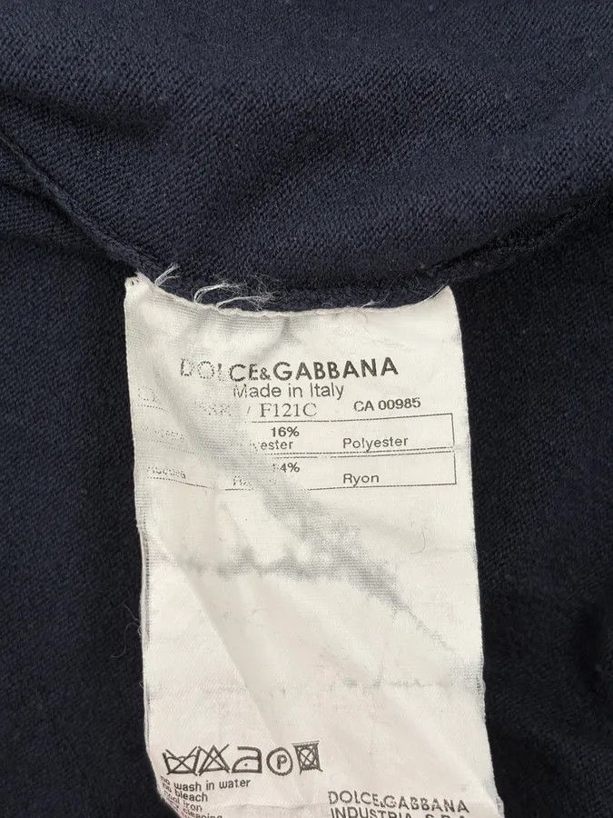 Dolce & Gabbana SS2008 Dolce & Gabbana Navy Wool Classy Cardigan Size US M / EU 48-50 / 2 - 13 Thumbnail