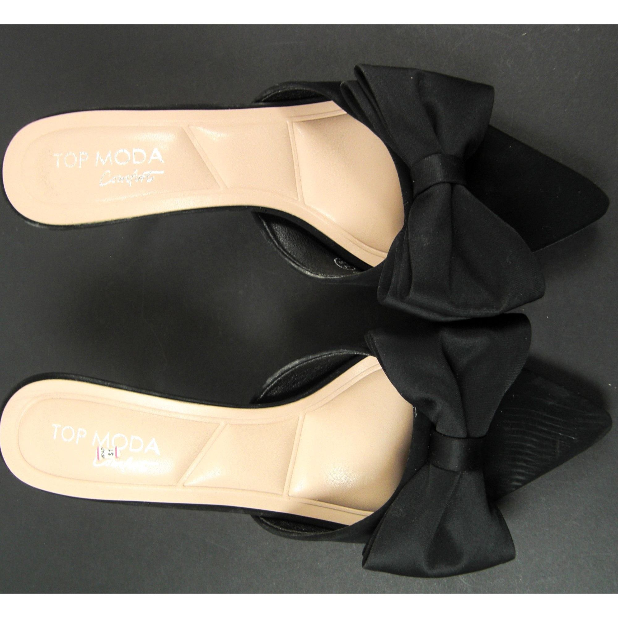 Other TOP MODA Women's Black Slip-on Heels Size 7.5 Pre-Owned Size US 7.5 / IT 37.5 - 2 Thumbnail
