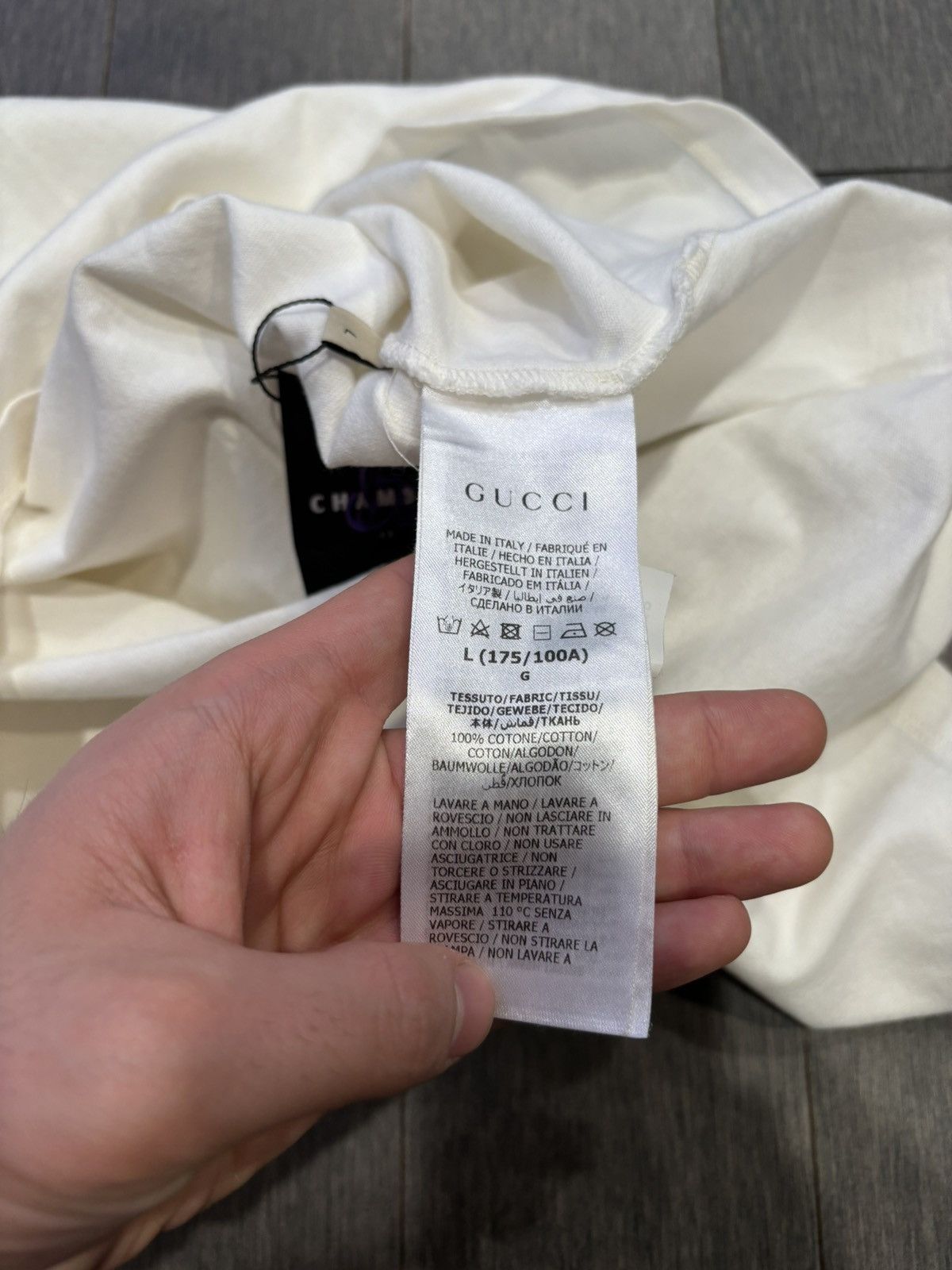 Gucci Gucci Cream T Shirt Large Size US L / EU 52-54 / 3 - 4 Thumbnail