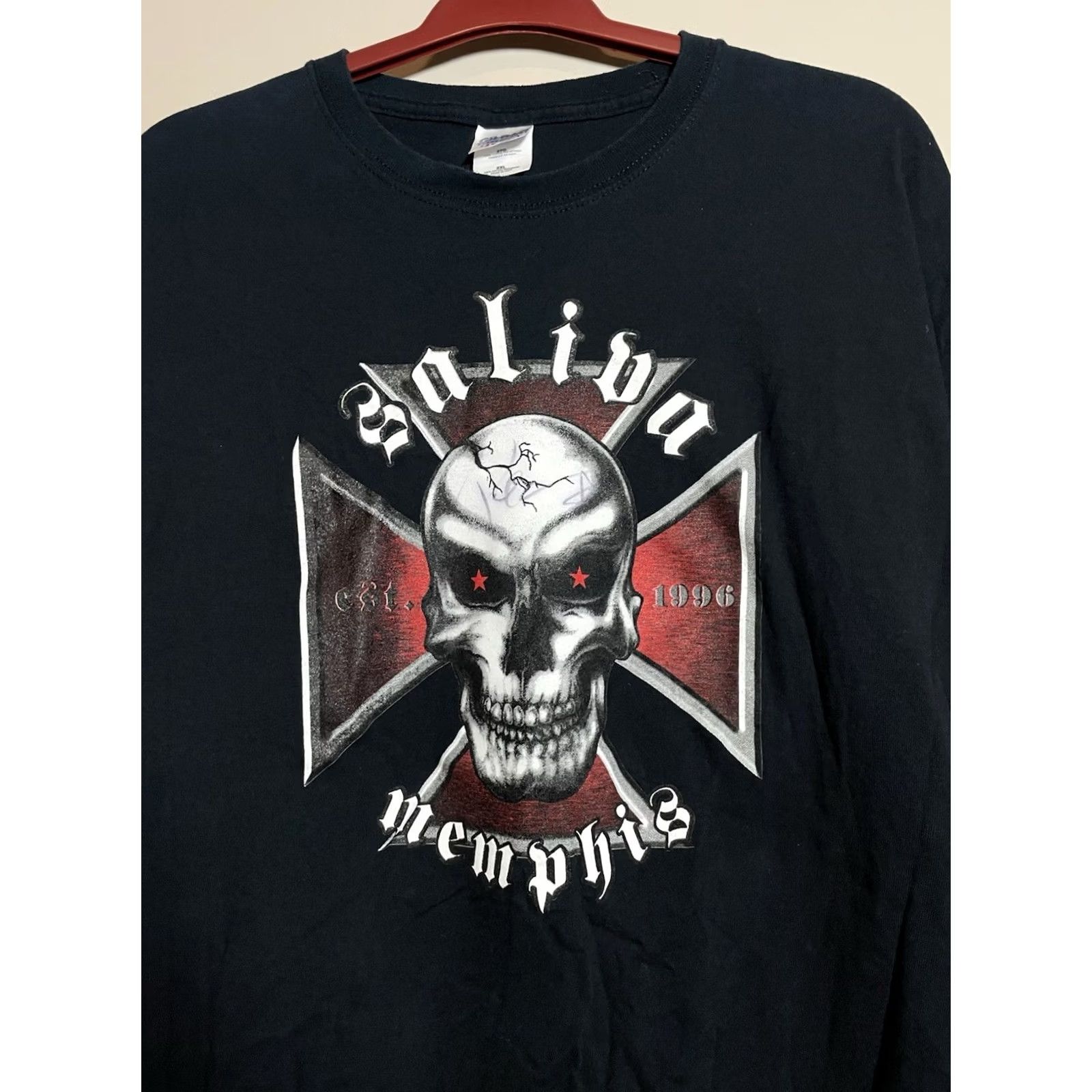 Gildan Saliva T-Shirt 2XL Black Memph is Alternative Rock Grunge Music A546 Gildan Men T-Shirt Rock Kid? Size US XXL / EU 58 / 5 - 2 Thumbnail