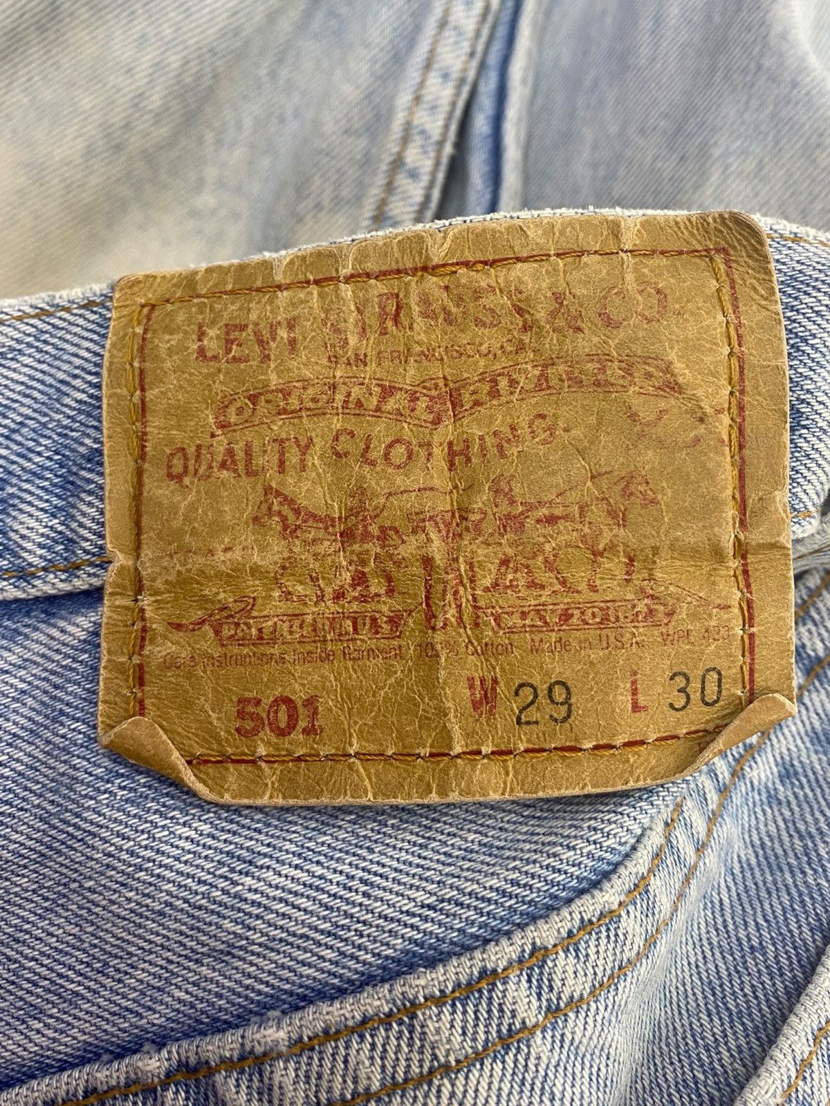Levi's Vintage Levi’s Blue Acid Wash Style Ripped Jeans Size US 30 / EU 46 - 10 Thumbnail