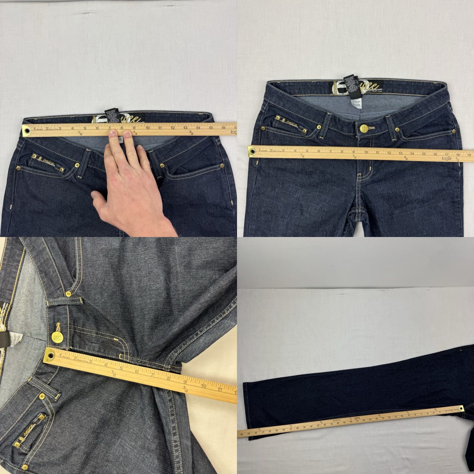 Enyce VINTAGE Enyce Jeans Womens 11 Hipster Hip Hop Punk Low Waist 2000s Classic Jeans Size 32" / US 10 / IT 46 - 8 Thumbnail