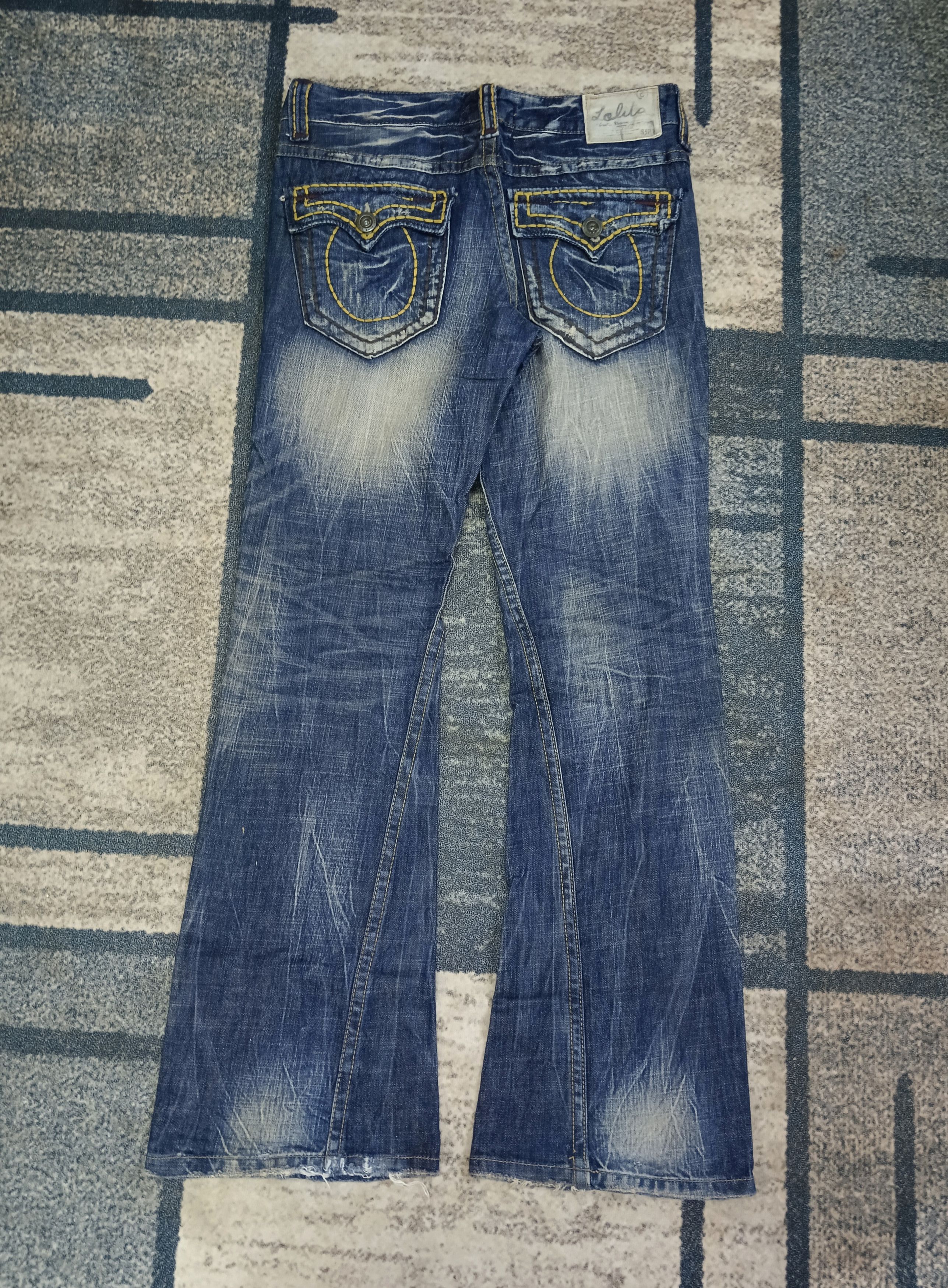 Japanese Brand FLARE TWIST RARE LOLITA DENIM PANTS Size US 32 / EU 48 - 2 Thumbnail