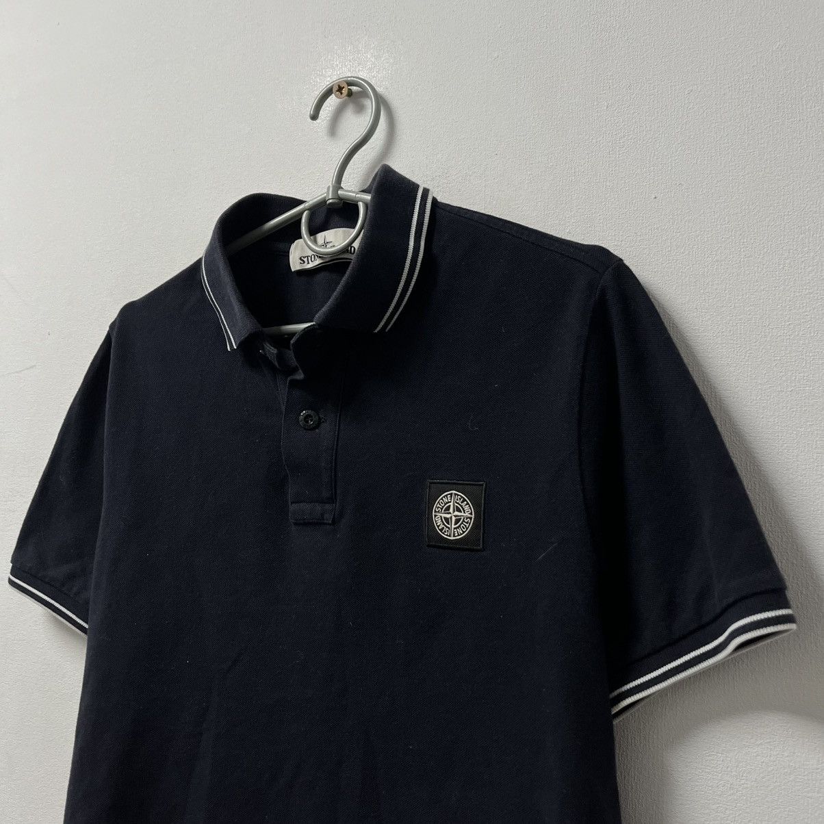 Stone Island Stone Island Polo Tee T Shirt Program Patch Blue Size US S / EU 44-46 / 1 - 2 Thumbnail