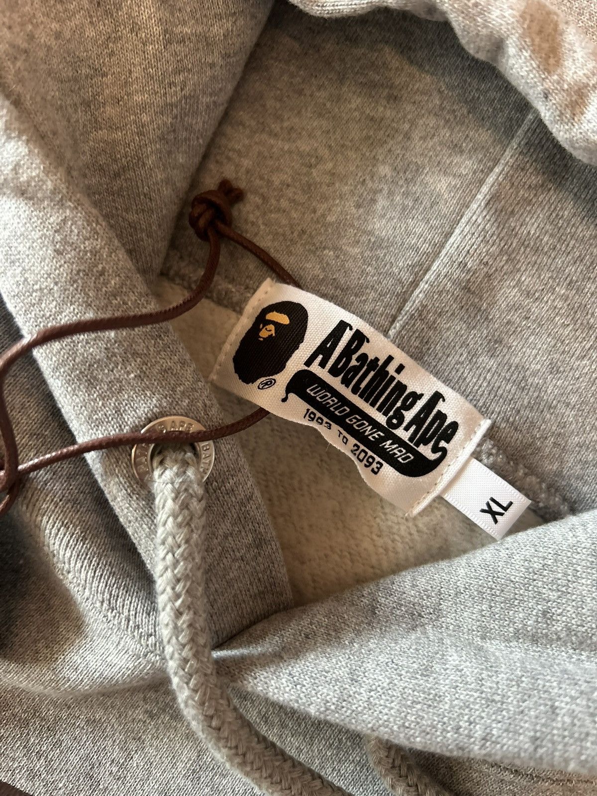 Bape NEW Bape Gray By Bathing Ape Face Pullover Hoodie Size US XL / EU 56 / 4 - 9 Thumbnail