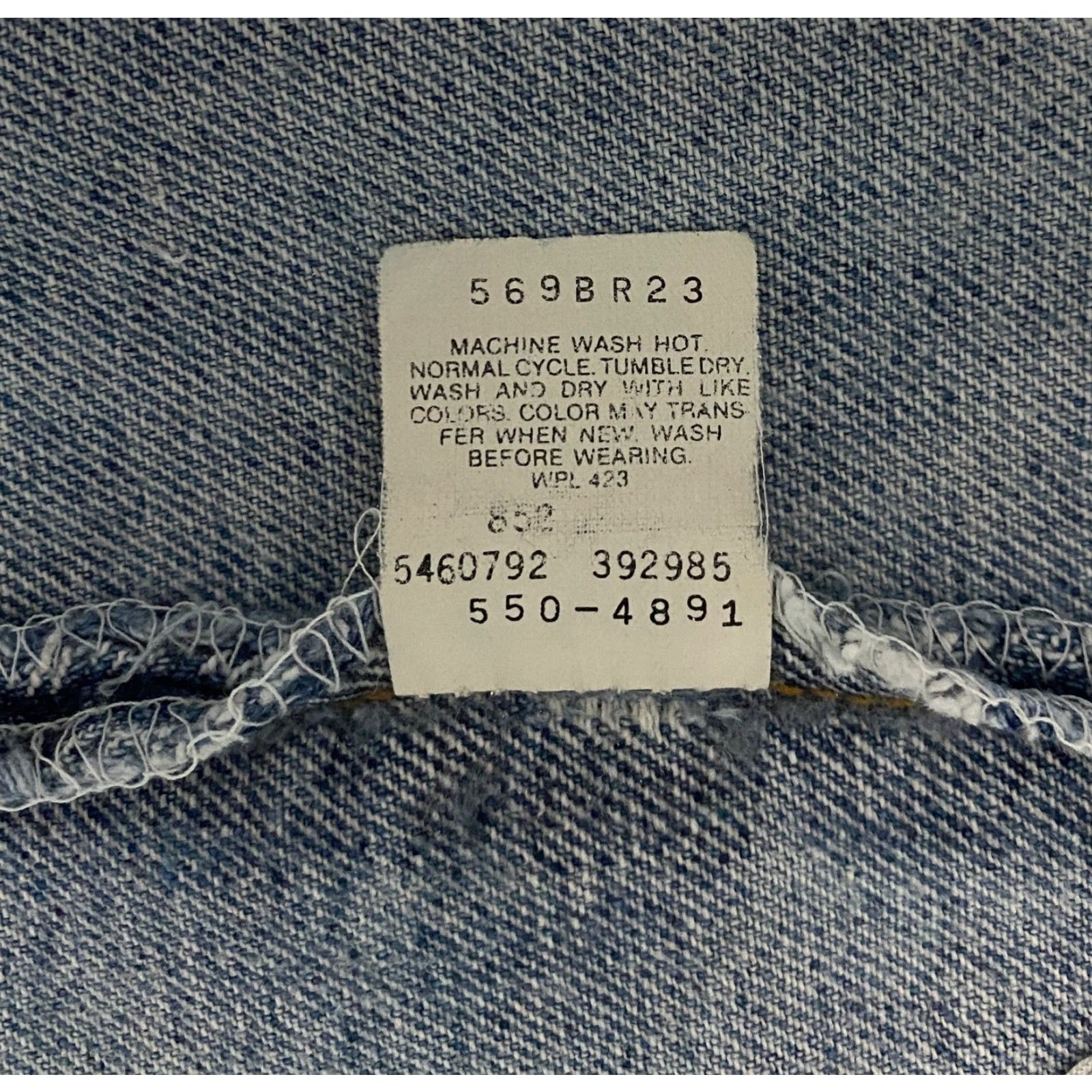 Levi's VINTAGE Levi's Jeans 852 USA Blue 34×32 Regular Men’s 100% Cotton Denim Straight 5-Pocket Size US 34 / EU 50 - 4 Thumbnail