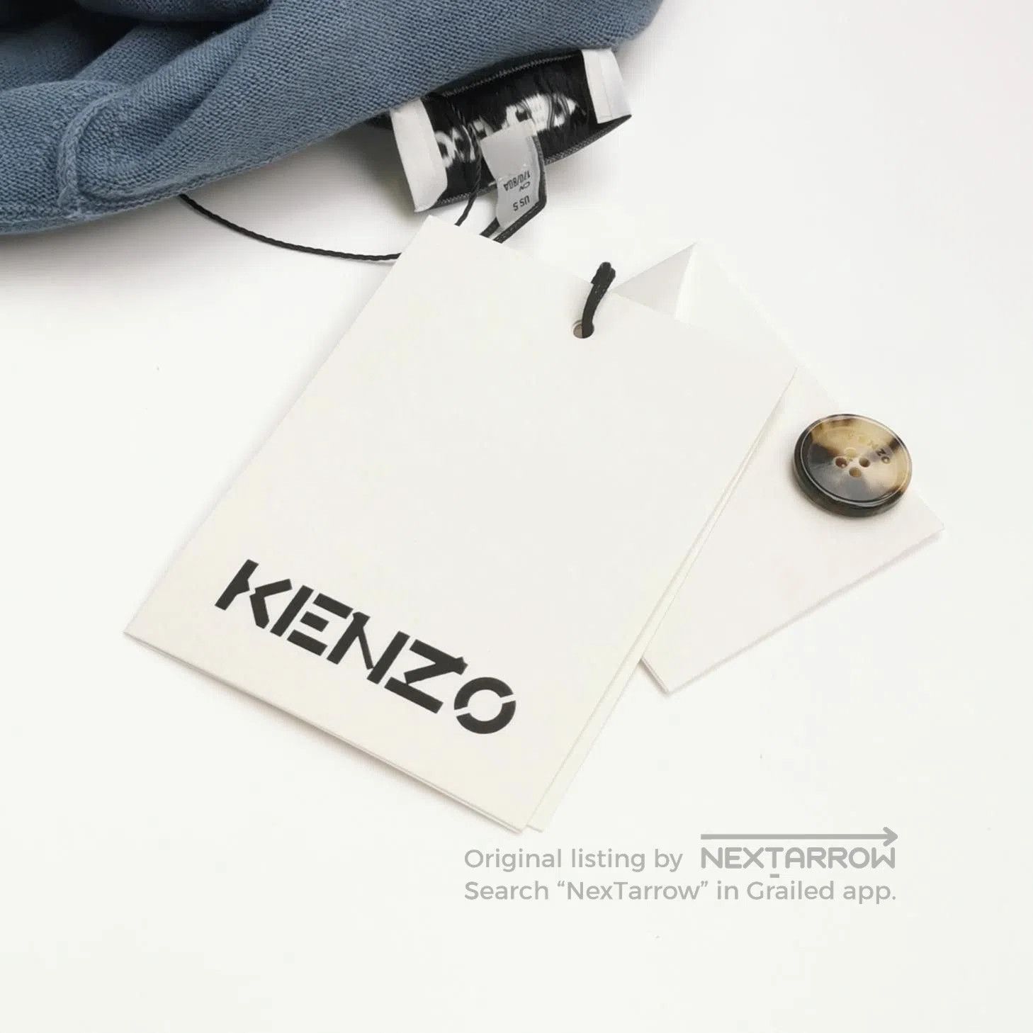 Kenzo Kenzo M Wool-Cotton V-Neck Single-Breasted Cardigan. Size US M / EU 48-50 / 2 - 1 Thumbnail