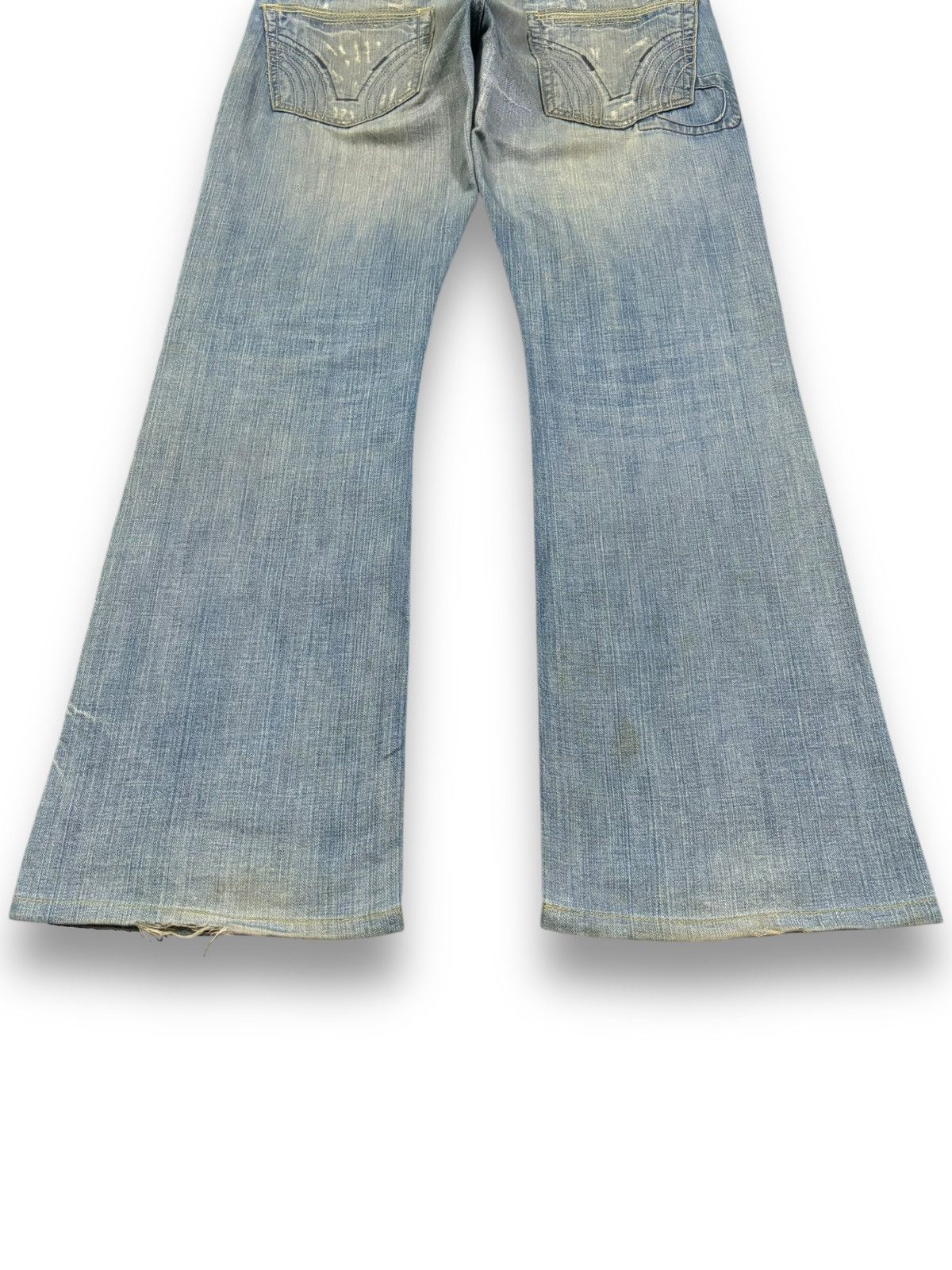 Tornado Mart Vintage Taverniti Sacha Mud Wash Flare Distressed Jeans Size US 32 / EU 48 - 15 Thumbnail