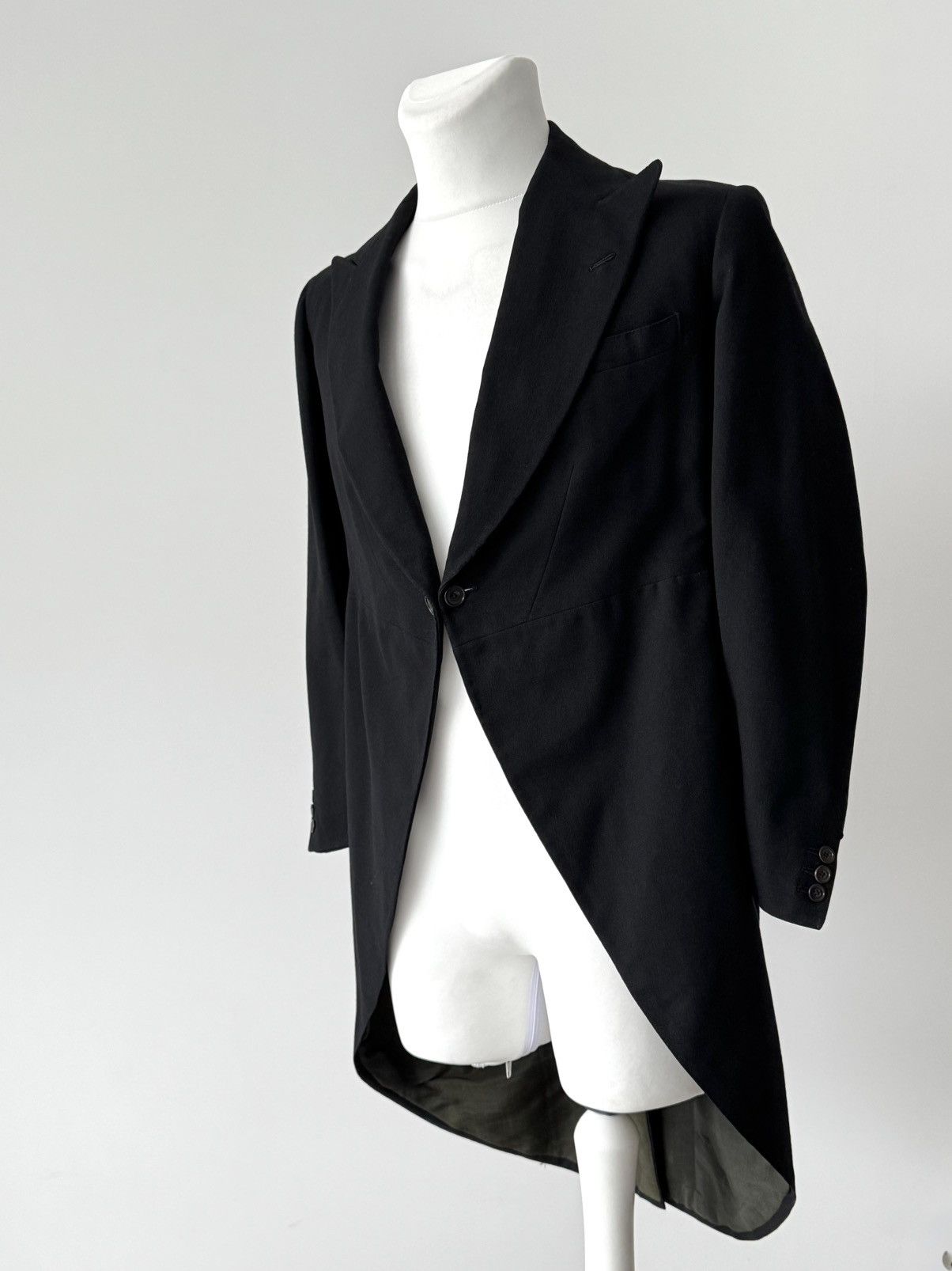 Vintage 1935 Dated Antique British Bespoke Wool Morning Frock Coat Size US M / EU 48-50 / 2 - 6 Thumbnail