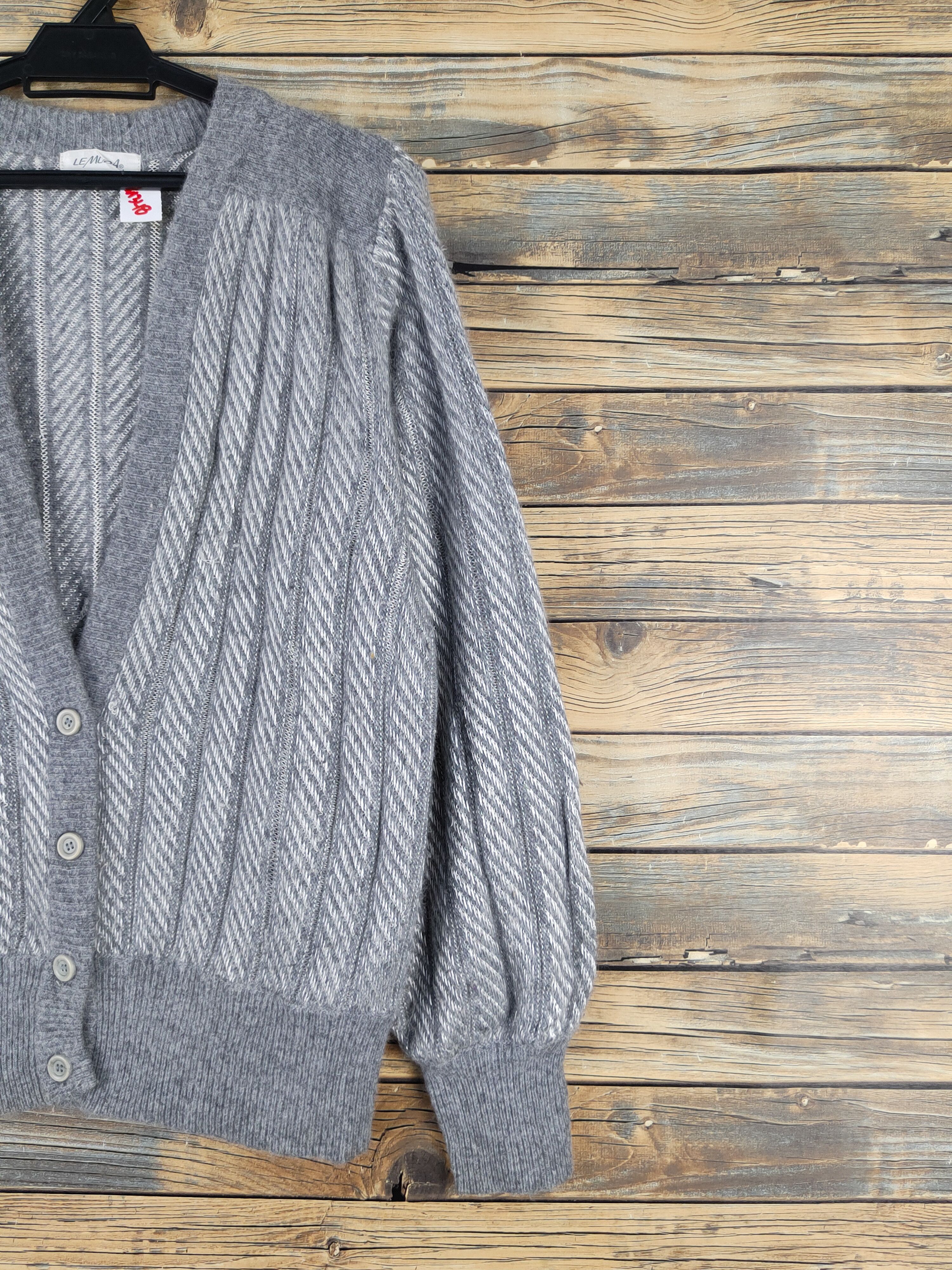 Vintage Le Muda Gray Knitwear vintage Cardigan #W1348 Size US M / EU 48-50 / 2 - 5 Thumbnail