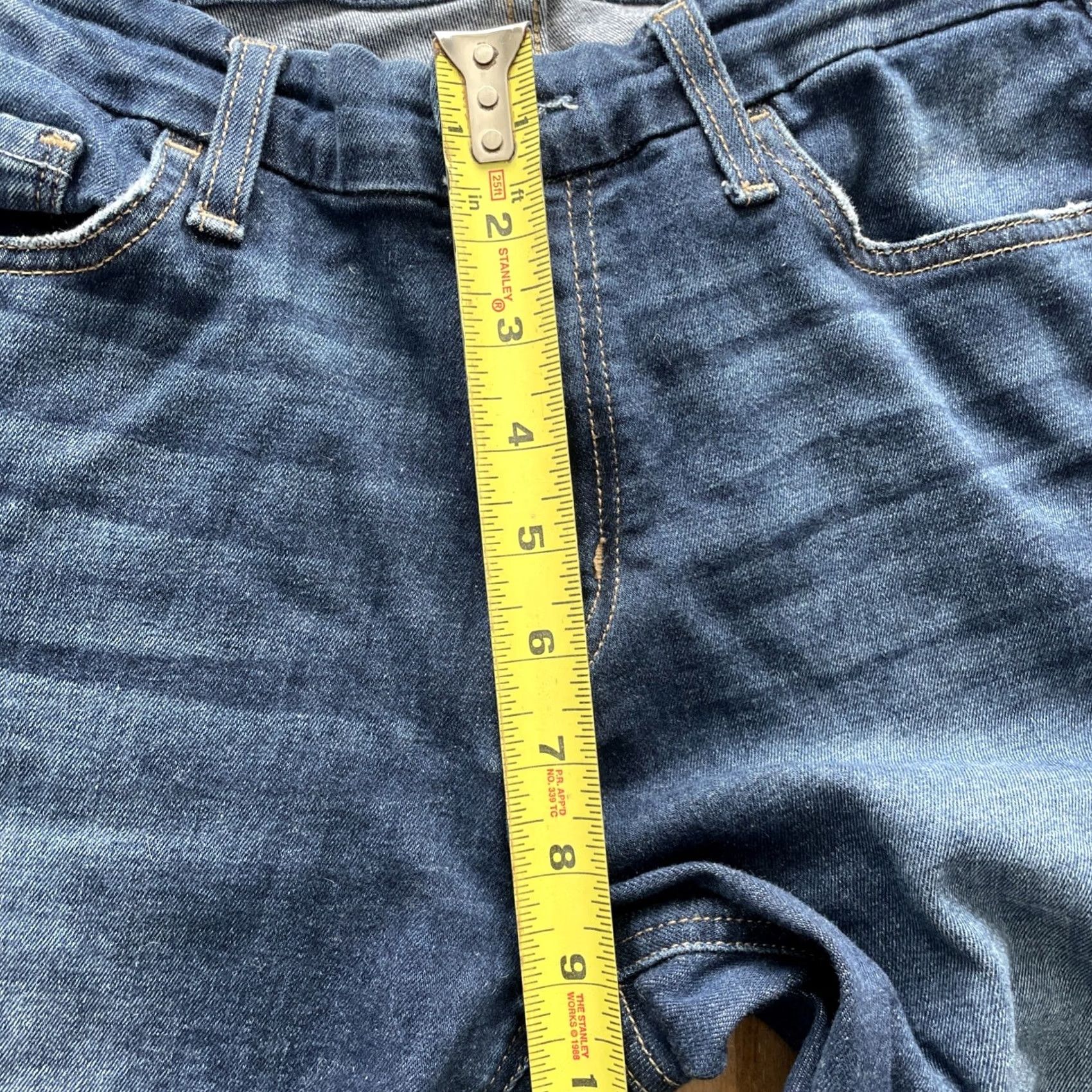 Vintage Flying Monkey Jeans Womens Skinny 29x26 Dark Wash Denim Stretch 5-Pocket City USA Blue Womens Jeans Clothing Size 29" - 5 Thumbnail