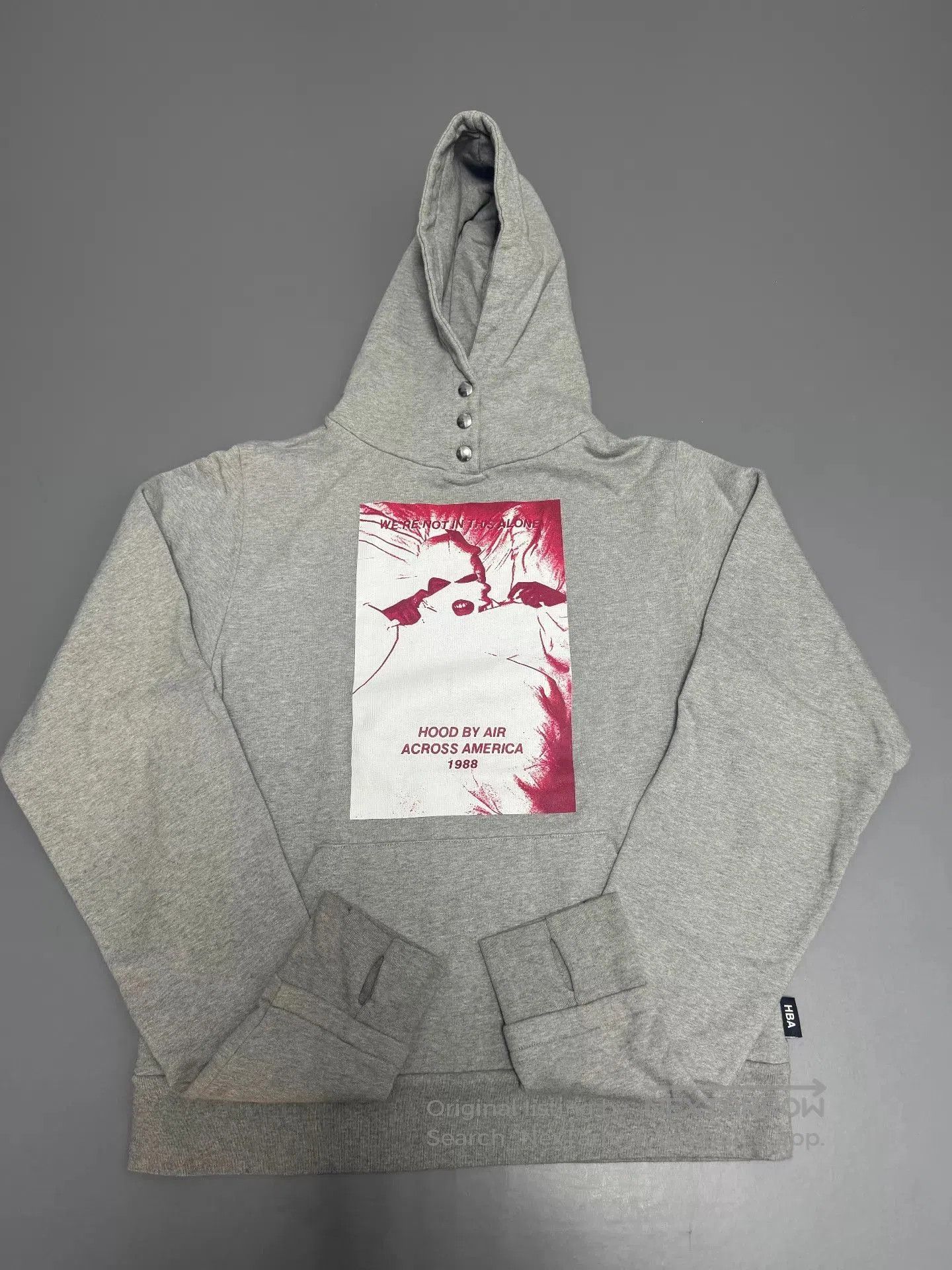 Hood By Air Gray Graphic Print Hoodie with Hood and Pocket. Size US M / EU 48-50 / 2 - 2 Thumbnail