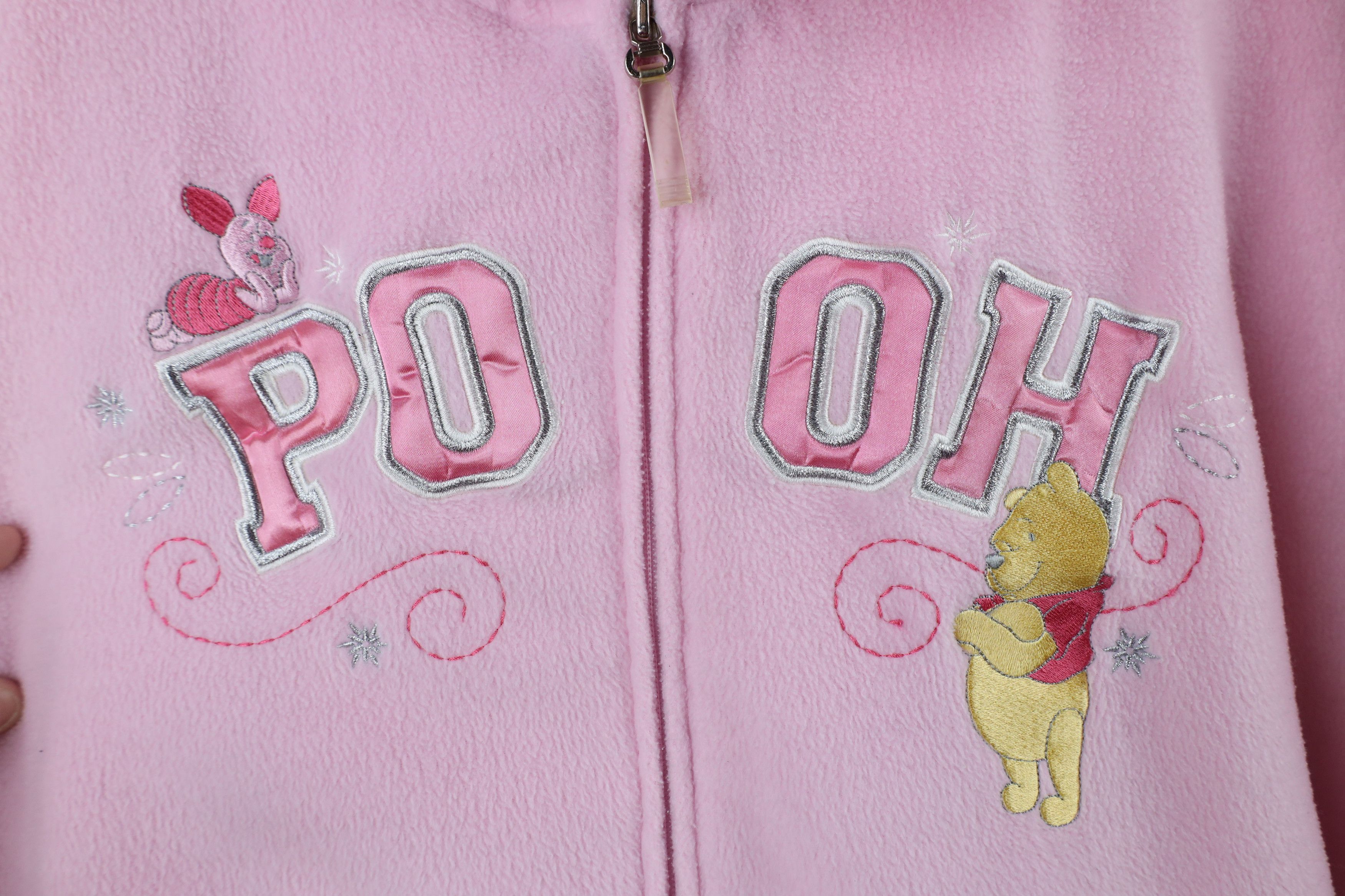 Disney × Vintage Vintage Disney Winnie the Pooh Full Zip Fleece Hoodie Pink Size XXL / US 16-18 / IT 52-54 - 4 Thumbnail