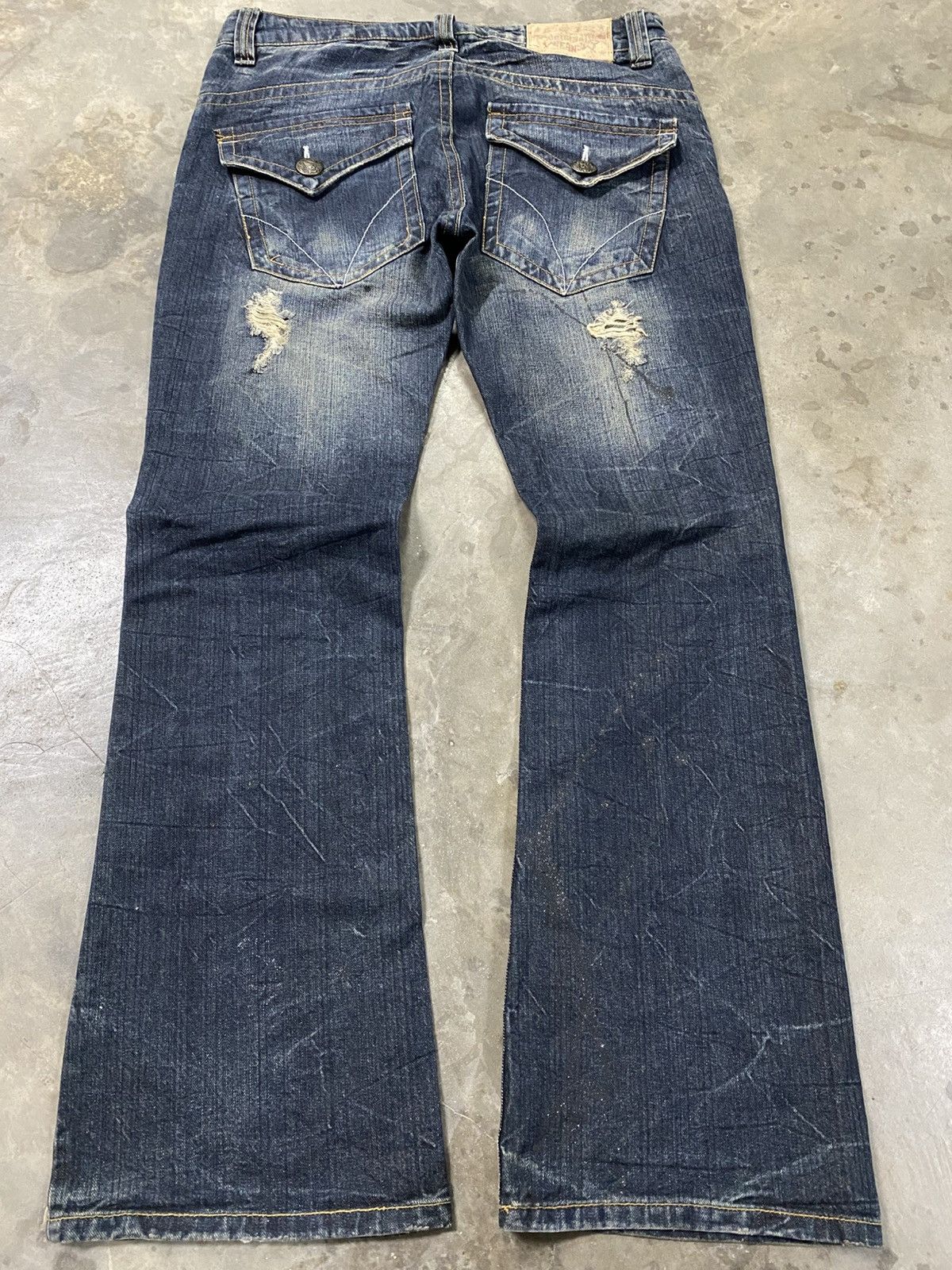 Hysteric Glamour × If Six Was Nine × Le Grande Bleu (L.G.B.) Flare Jeans Japan Original Jeans Clawmark Distressed @279 Size US 34 / EU 50 - 1 Thumbnail
