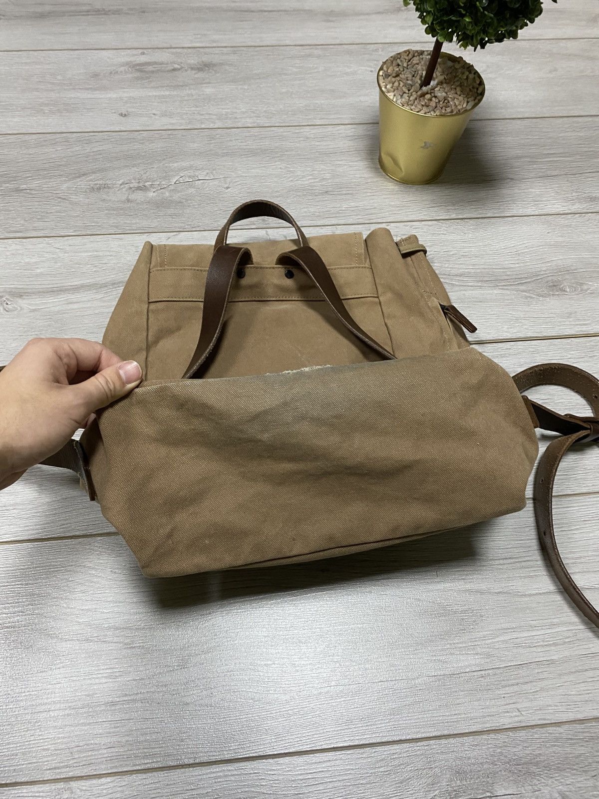 Japanese Brand Vintage Unisex Baggy Port Japan Rucksack Canvas Bagpack Size ONE SIZE - 7 Thumbnail