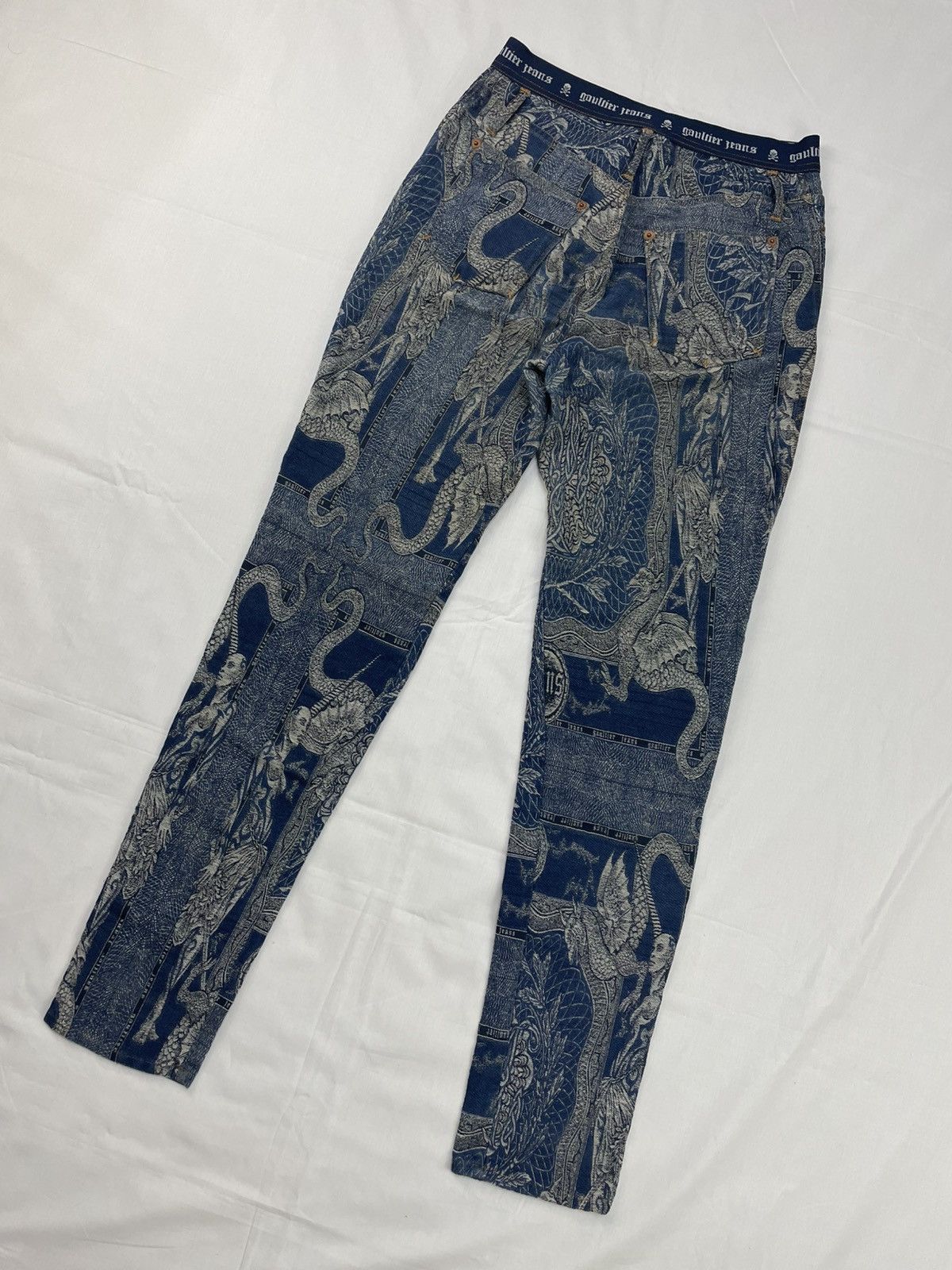 Jean Paul Gaultier AW1994 Jean Paul Gaultier Dragon Slayer Tribal Jeans Vintage Size 30" / US 8 / IT 44 - 4 Thumbnail