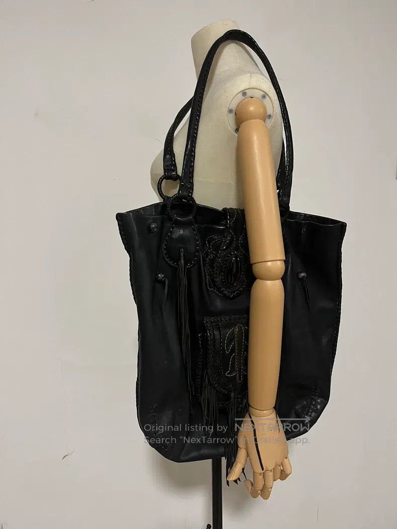 Share Spirit Homme share spirit Handbag, tote bag with fringed amber decorati Size ONE SIZE - 2 Thumbnail