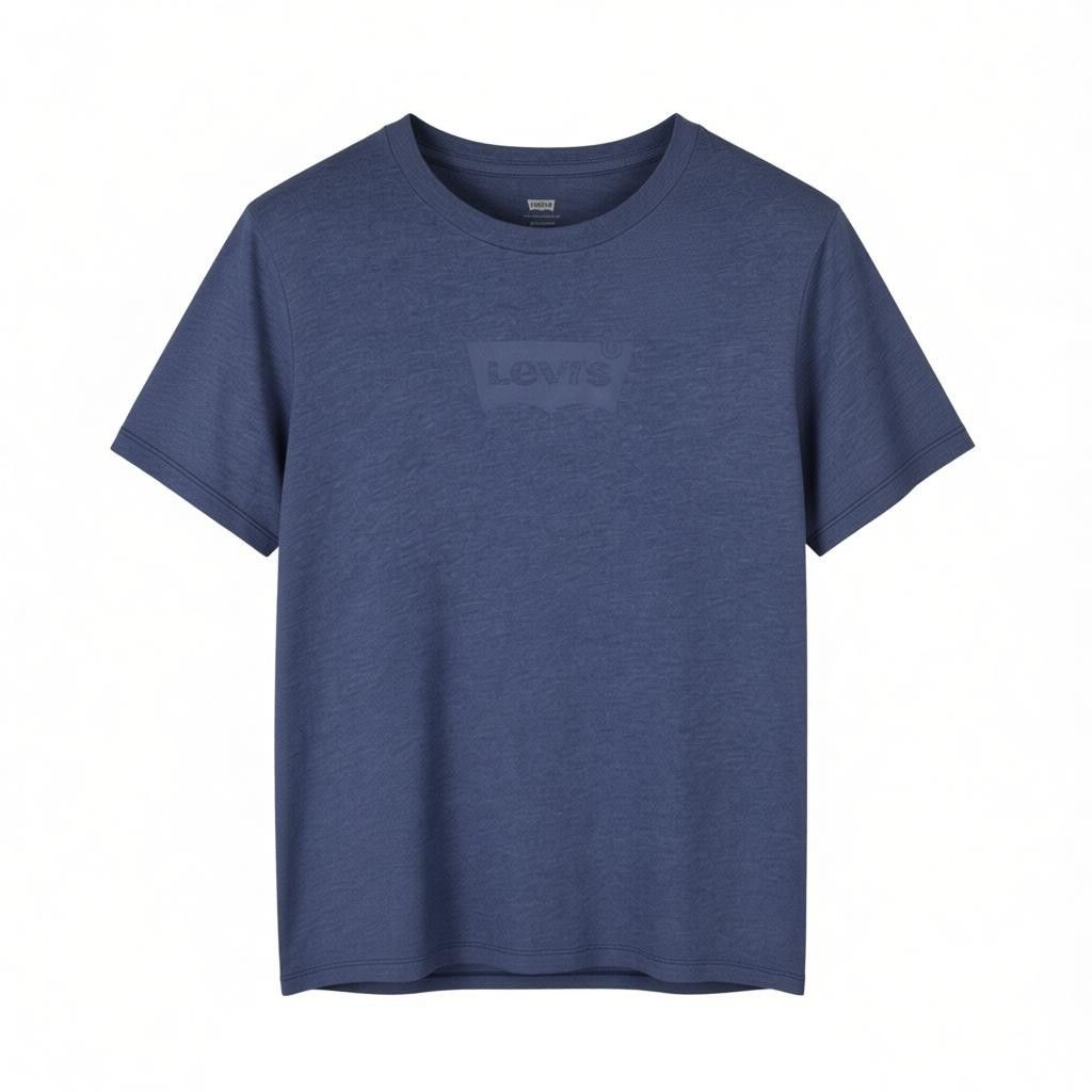 Levi's STANDARD S Melange Blue Stretch Crew Neck 87861 Size US S / EU 44-46 / 1 - 1 Thumbnail