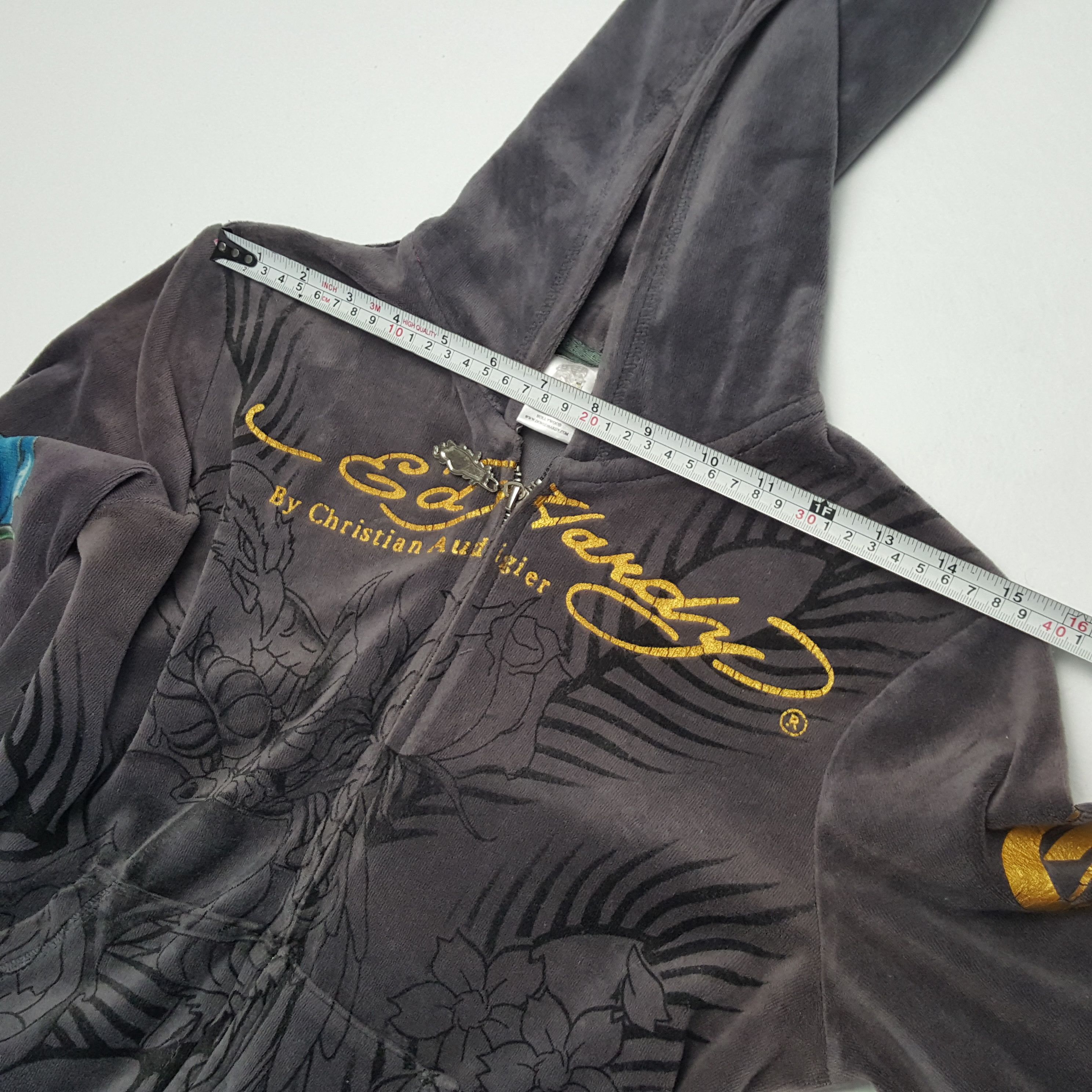 Christian Audigier × Ed Hardy × Vintage ED HARDY Flowers Design Fashion Style Zipper Hoodies Size US XS / EU 42 / 0 - 5 Thumbnail