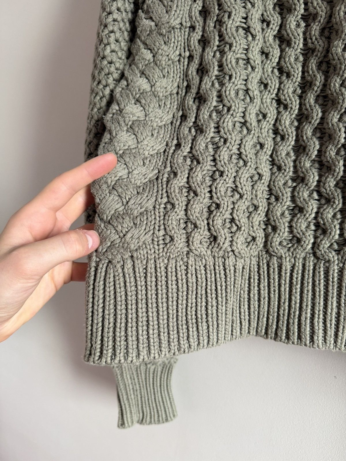 Acne Studios Acne Studios Chunky Cable Knit Cotton Sweater Size S / US 4 / IT 40 - 8 Thumbnail
