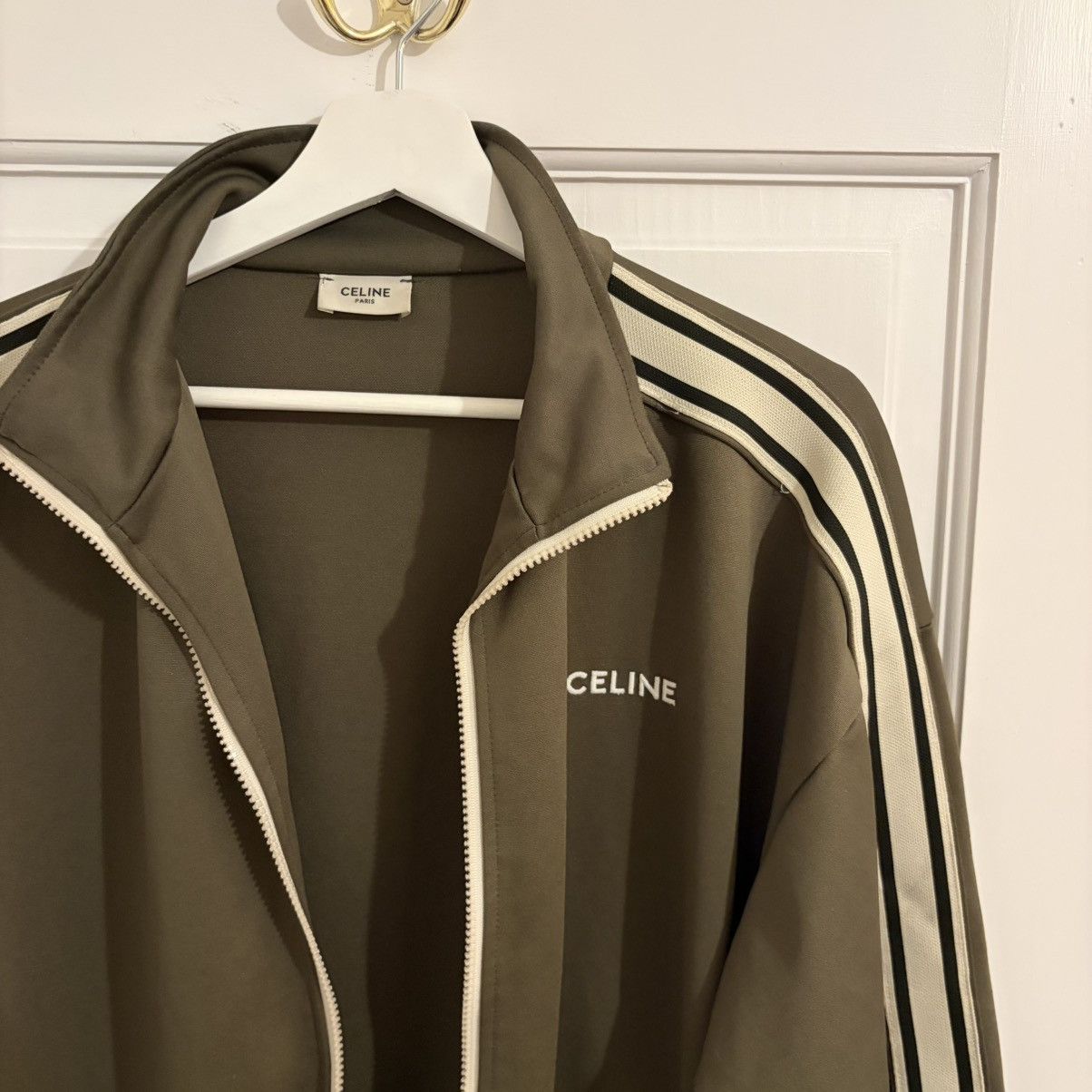 Hedi Slimane era Celine Track Jacket Olive Size Medium