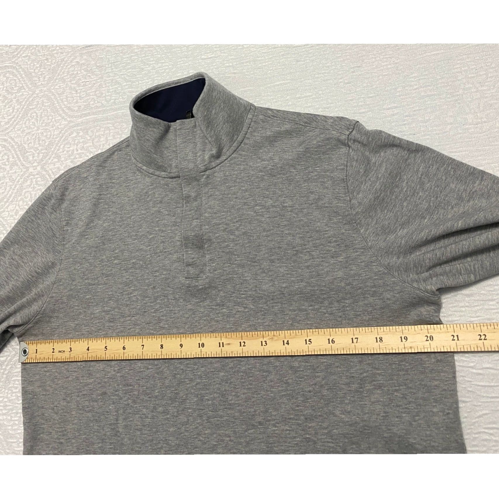 Banana Republic Banana Republic Mens Gray 1/4 Zip Pullover Long Sleeve Top Luxury Touch Casual Knit Tight-Knit Mock Neck Sweatshirt Sweater Size US M / EU 48-50 / 2 - 7 Thumbnail
