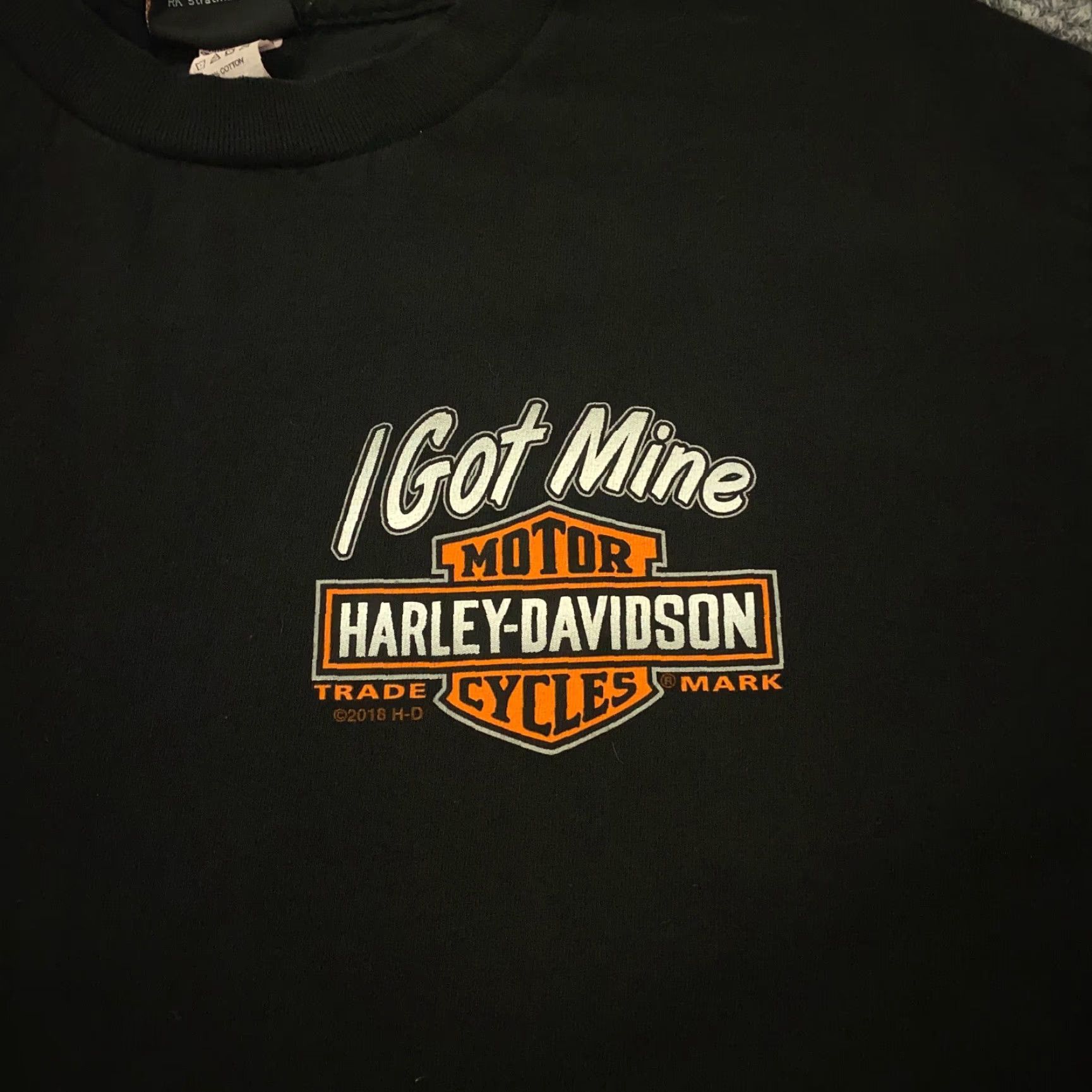 Harley Davidson Harley-Davidson Shirt Mens Black Cotton Jersey Short Sleeve Crew Neck I Got Mine Erie Pennsylvania - Motorcycle Biker Graphic Print Size US M / EU 48-50 / 2 - 3 Thumbnail