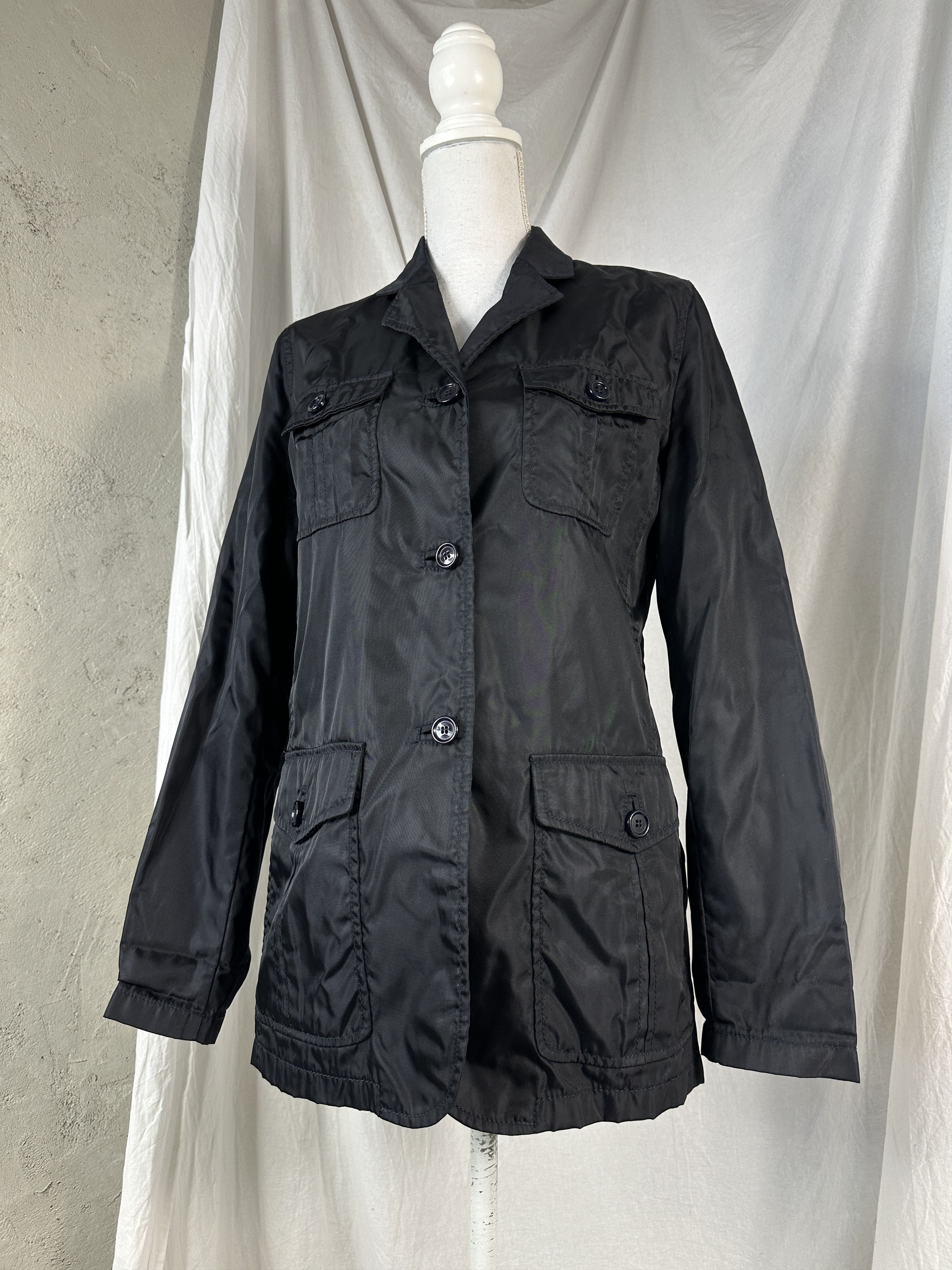 ジャケット・アウター Prada Archive Nylon Long Coat Prada Prada Archive Vintage Nylon Belted Fur Trench Coat