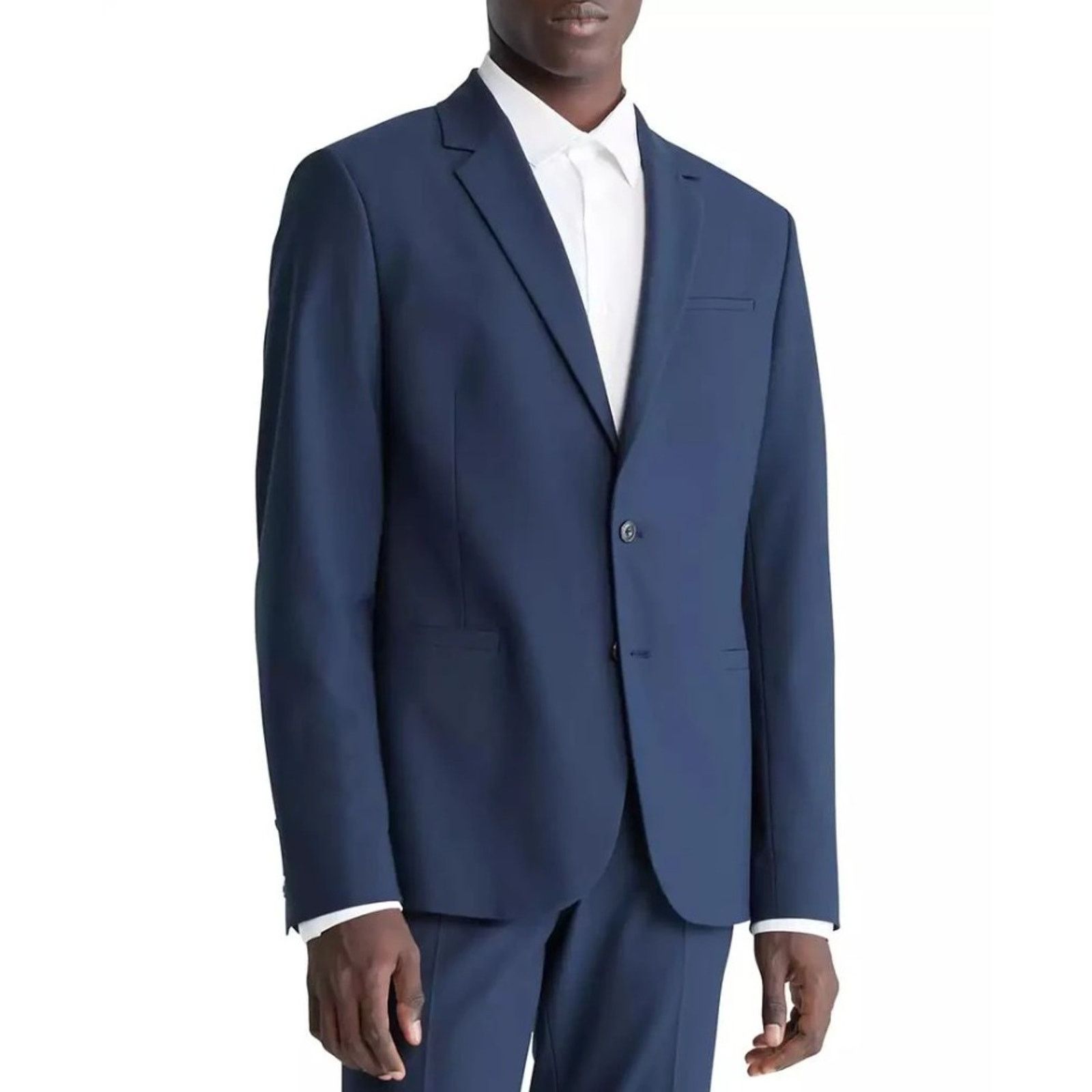 Calvin Klein Calvin Klein Men's Dark Sapphire Slim-Fit Suit Jacket Size M Size 40R - 1 Thumbnail