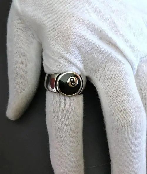 Jewelry 8 Ball Ring Size ONE SIZE - 8 Thumbnail