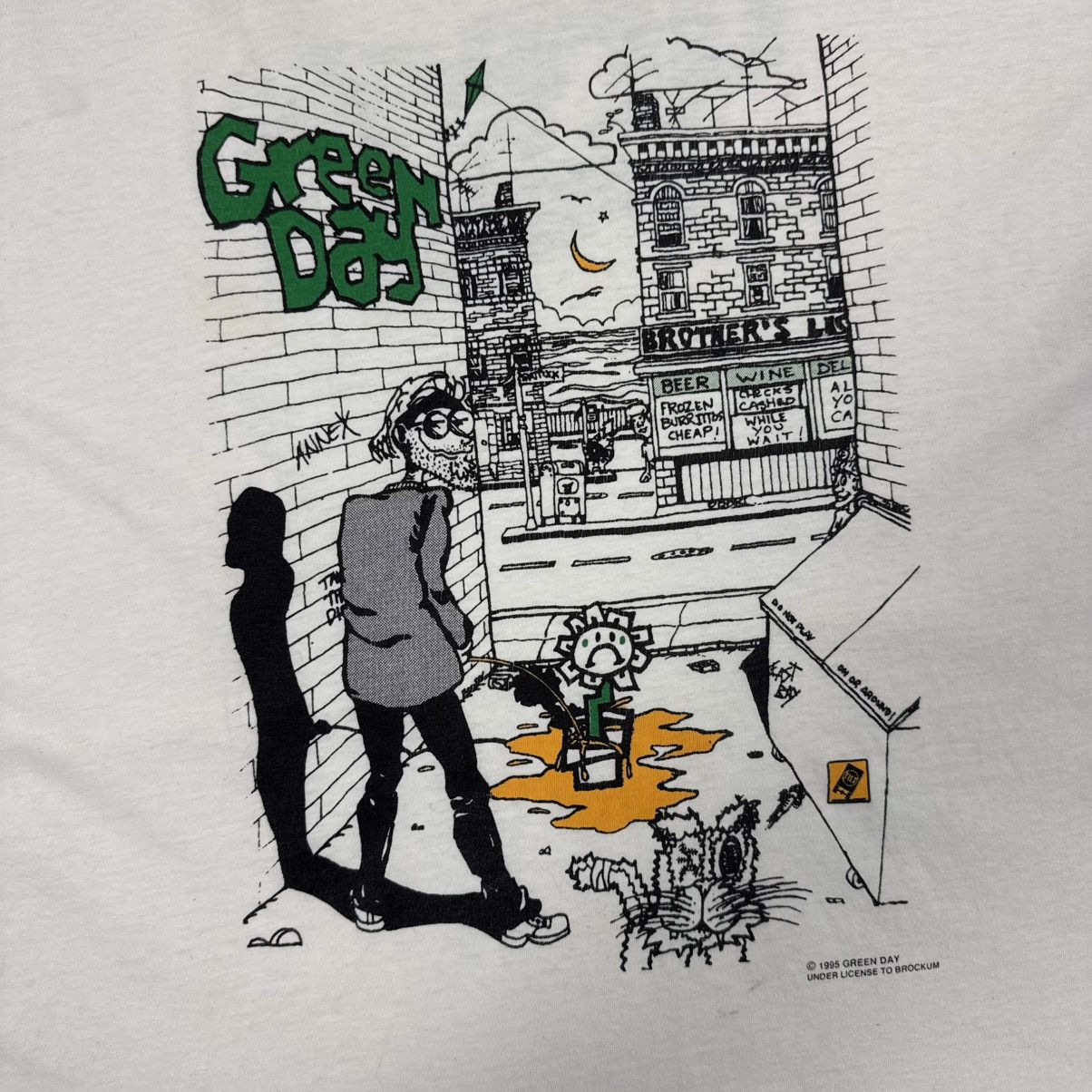 Band Tees Vintage 1995 Green Day “Sad Flowers” Brockum Tee T Shirt Size US XL / EU 56 / 4 - 5 Thumbnail
