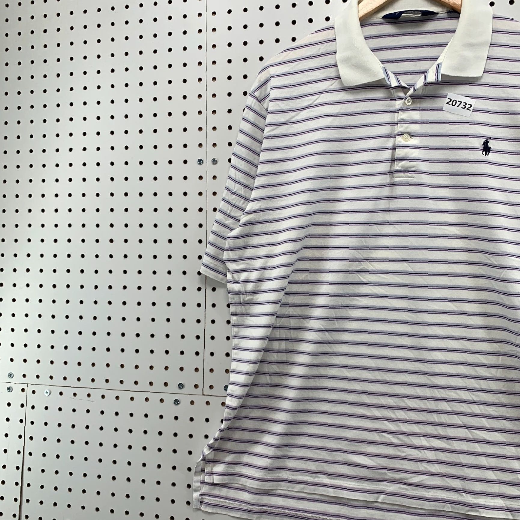 Ralph Lauren VINTAGE Ralph Lauren Polo Golf Polo Shirt White Striped Mens Large Adult L White Striped Polo Golf Mens L 90s Size US L / EU 52-54 / 3 - 3 Thumbnail