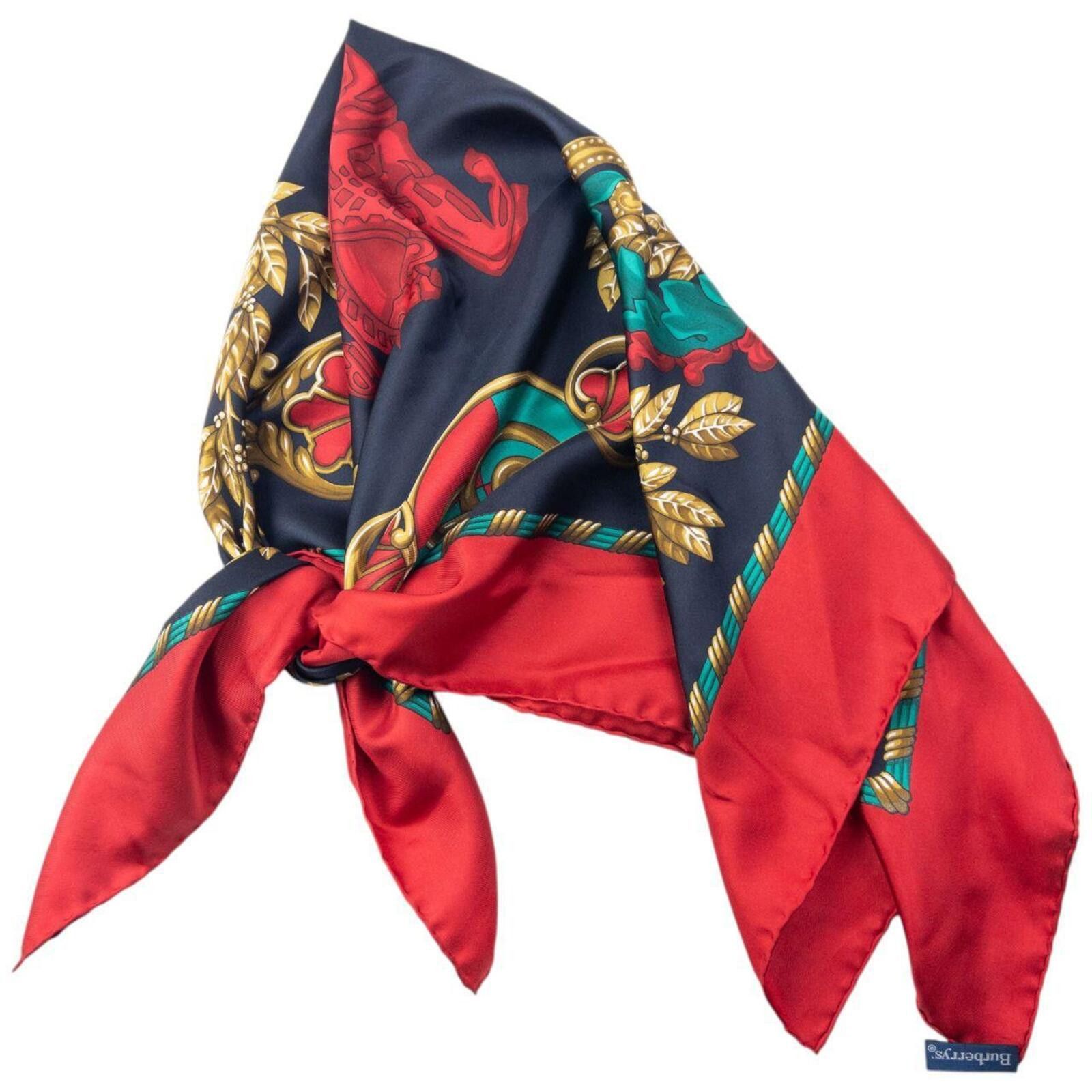 Burberry Vintage 80s Burberry Print Silk Scarf Size ONE SIZE - 7 Thumbnail