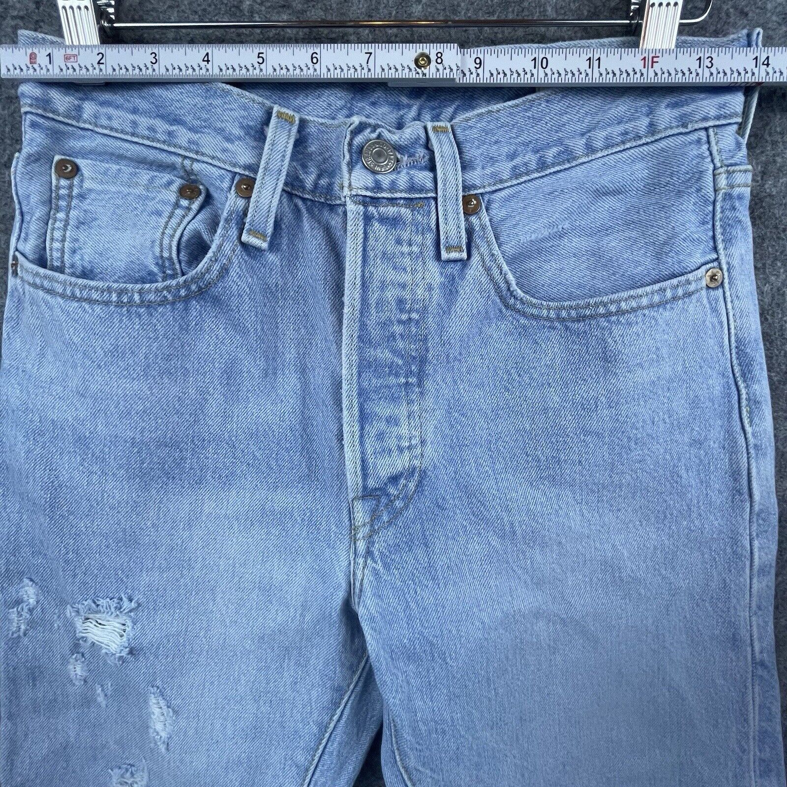 Levi's Levi's 501 Jeans Womens Small Selvedge White Oak Cone Button Size 28" / US 6 / IT 42 - 7 Thumbnail