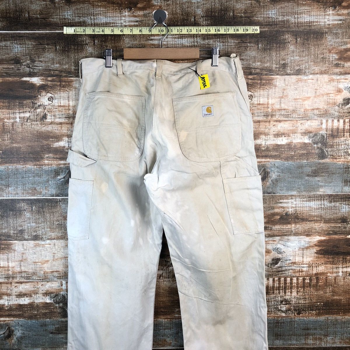 Carhartt Carhatt faded White dirty worker painter cargo Pants #A2588 Size US 33 - 2 Thumbnail