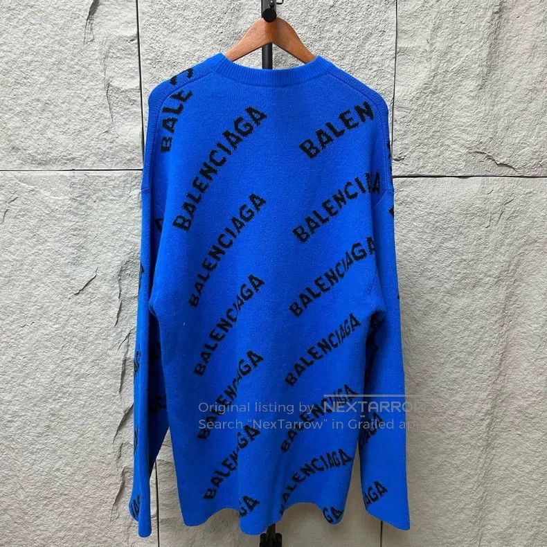 Balenciaga Balenciaga Klein Blue Barrage Full Print Oblique Letter Lo Size US S / EU 44-46 / 1 - 2 Thumbnail