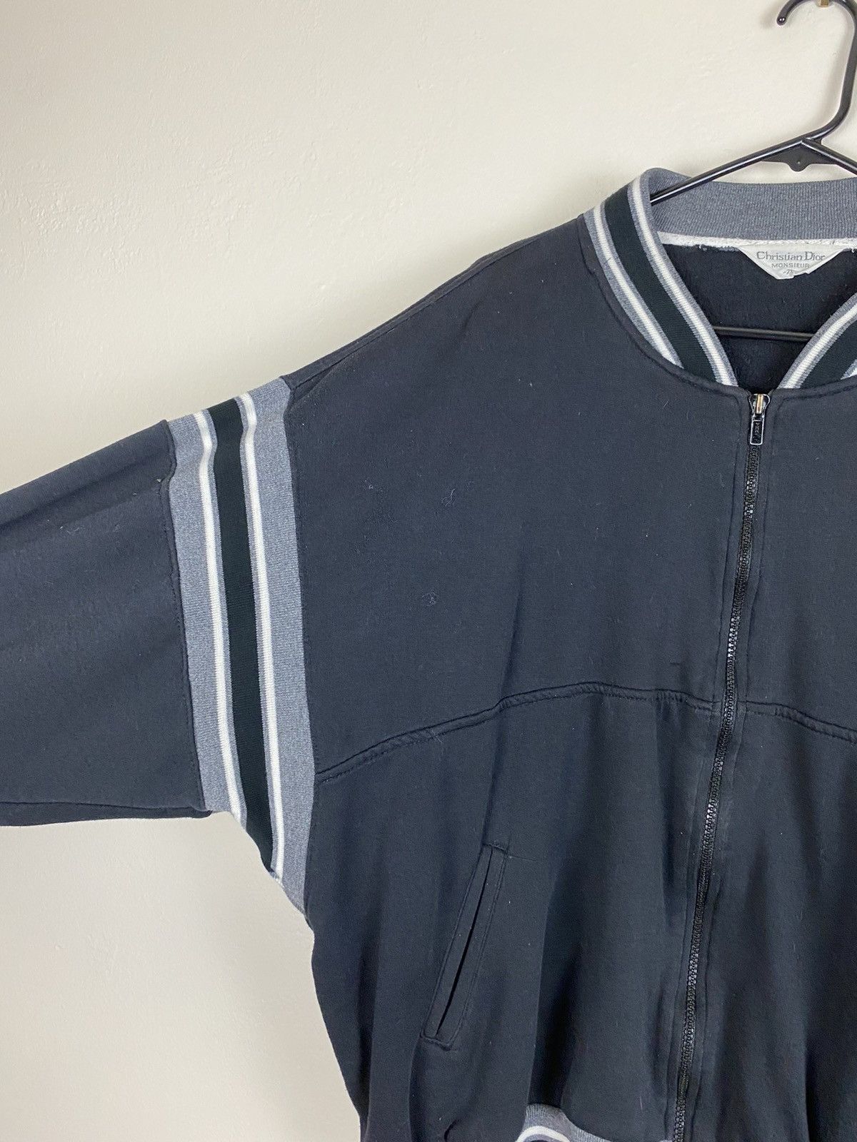 Christian Dior Monsieur Vintage Christian Dior Fleece Jacket Grey Stripe Size US XL / EU 56 / 4 - 5 Thumbnail