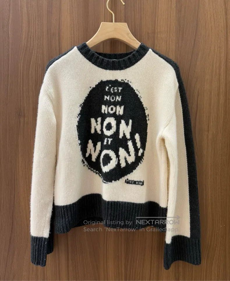 Dior Dior No.8 slogan knit sweater Size XS / US 0-2 / IT 36-38 - 1 Thumbnail