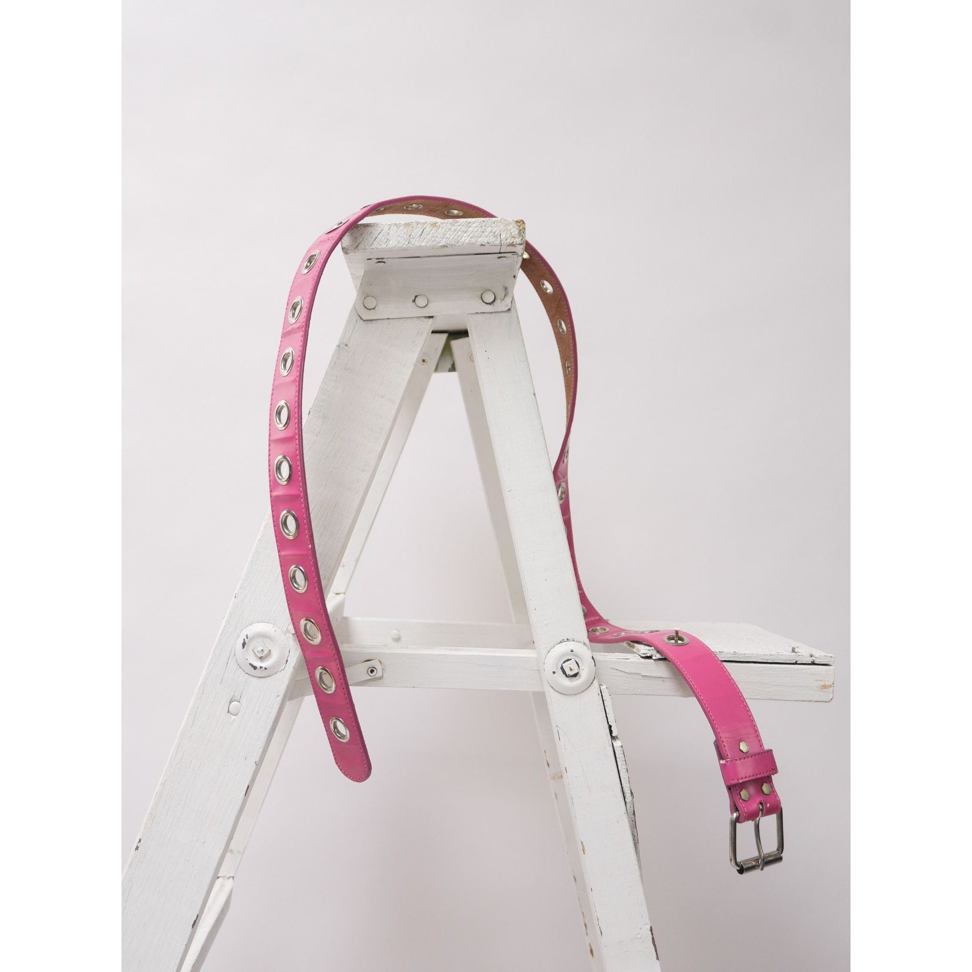 Other Y2k Pink Studded Leather Belt Size ONE SIZE - 1 Thumbnail
