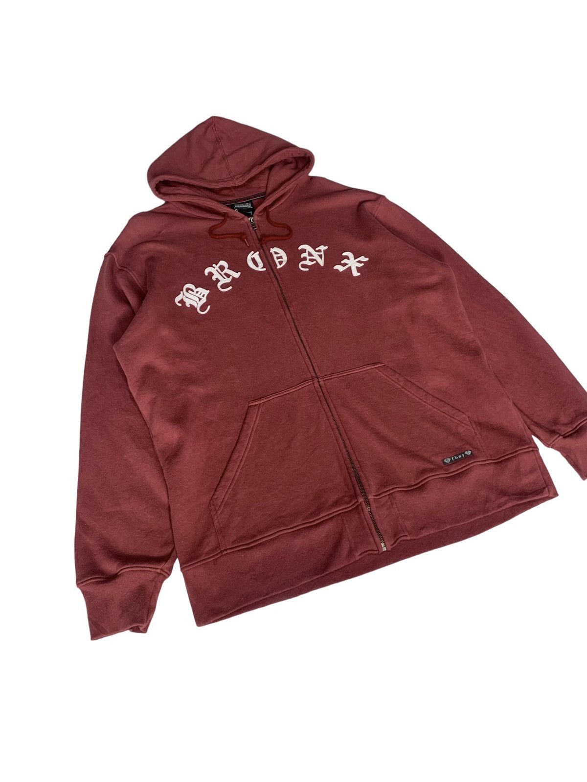 image of Vintage Fubu Fbny Hoodie Japan in Maroon, Men's (Size XL)