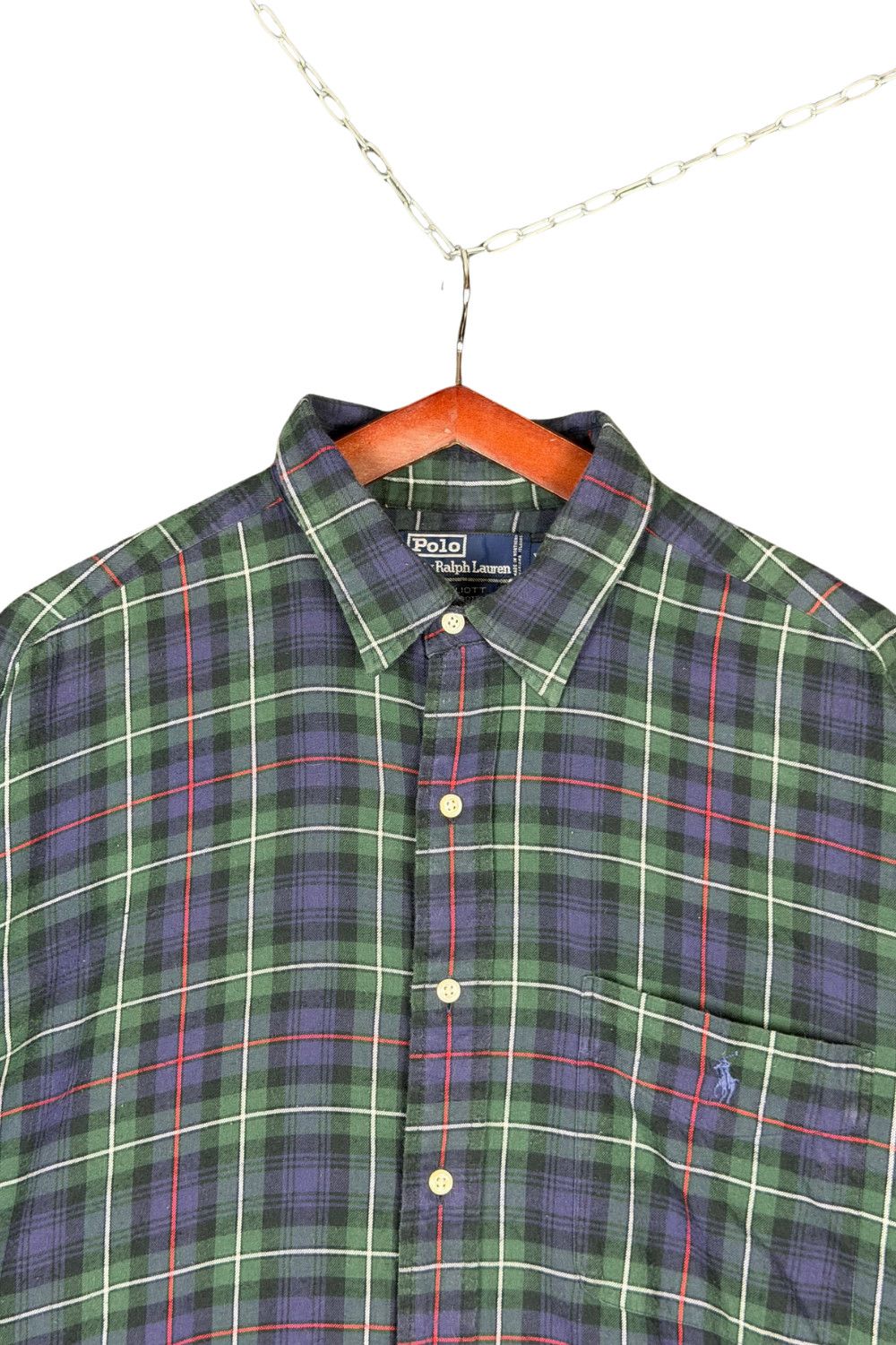 Polo Ralph Lauren Vintage Polo Ralph Lauren Tartan Shirt XL Elliott Fit 90s Size US XL / EU 56 / 4 - 3 Thumbnail