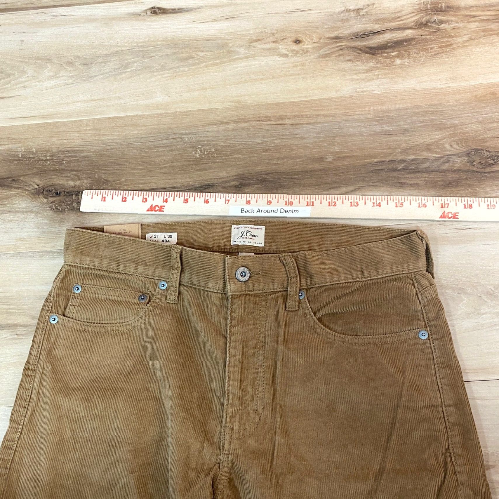 J.Crew J.Crew Pants Slim Corduroy 31x30 Brown 484 Mens New Size US 31 - 5 Thumbnail