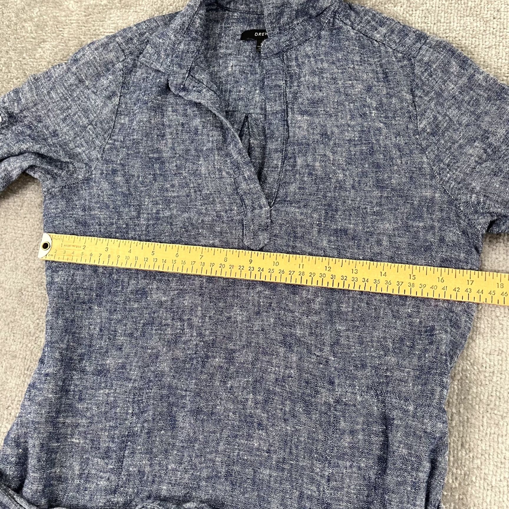 Drew Drew Dress Womens Small Blue Lightweight Linen Cotton Tie Front Half Sleeve Casual Shift Size S / US 4 / IT 40 - 6 Thumbnail