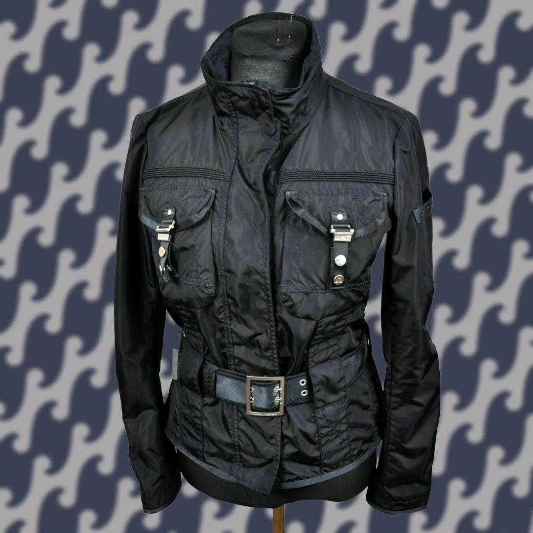 Peuterey Peuterey Women's Trench Coat Short Nylon Navy 46 XS? Size 32" / US 10 / IT 46 - 1 Thumbnail
