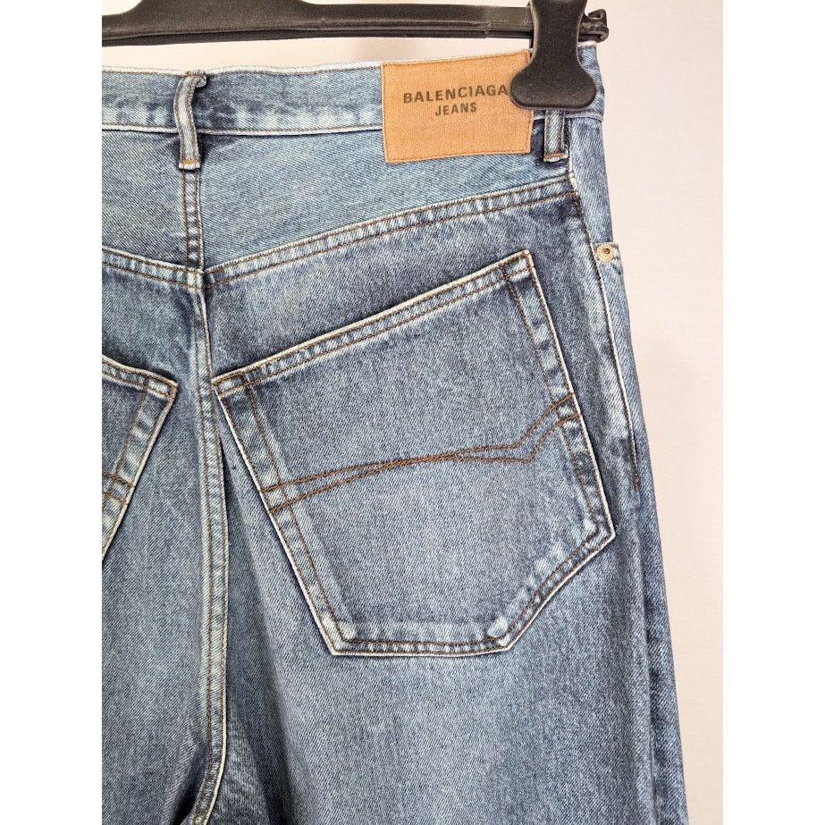 Balenciaga o1rshd1 Baggy Denim Jeans in Blue Size US 30 / EU 46 - 13 Thumbnail