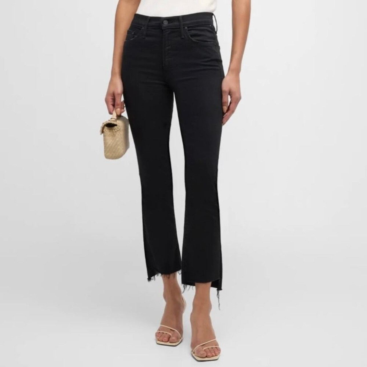 Mother Insider Crop Step Fray black Not guilty jeans size 26