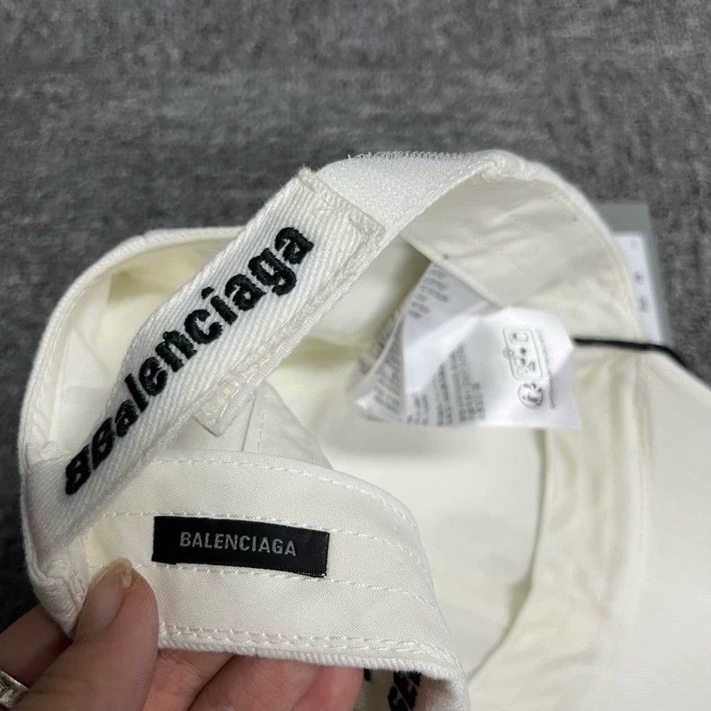 Balenciaga balenciaga white logo design cap Size ONE SIZE - 3 Thumbnail