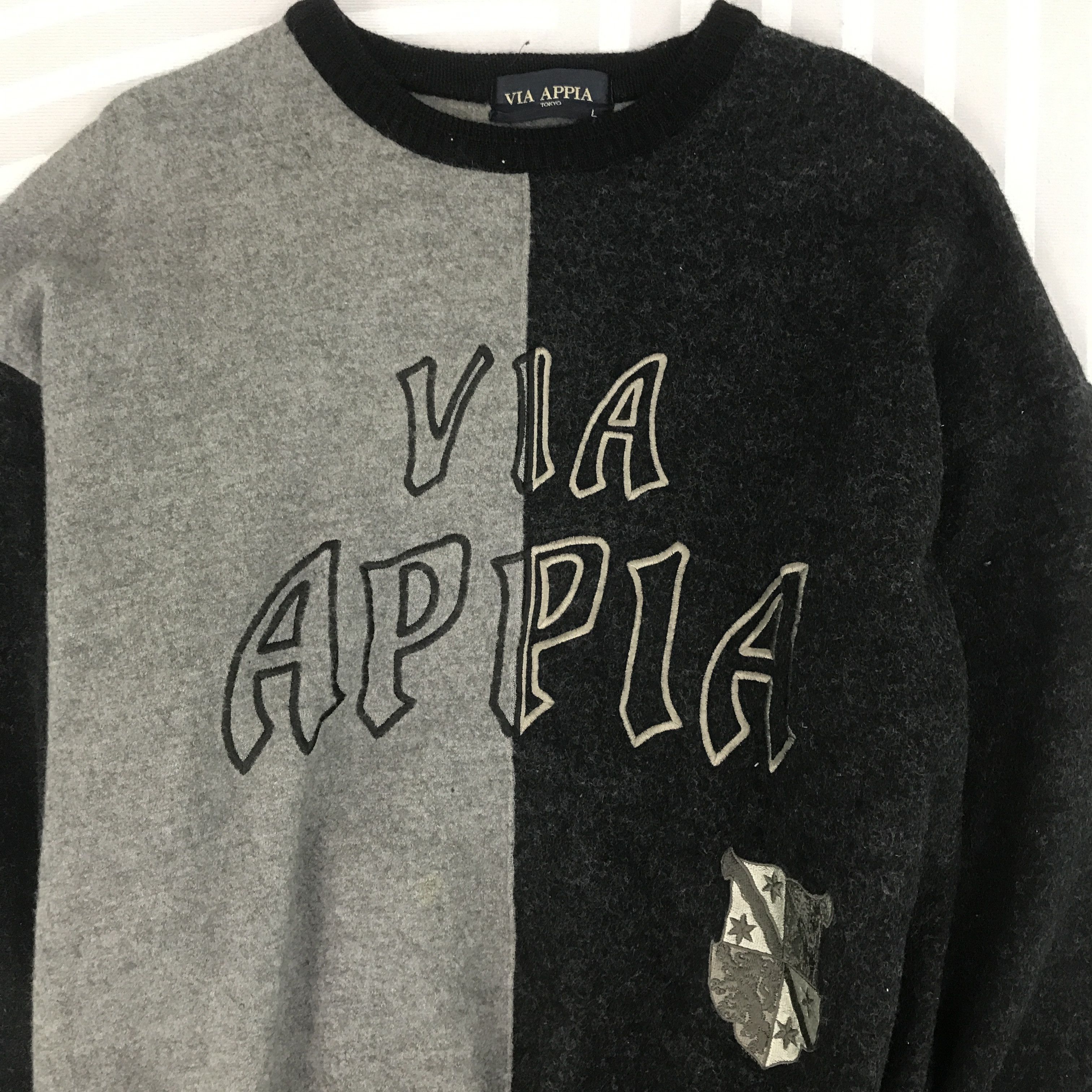 Japanese Brand × Vintage Vintage Via appila Japan design wool sweatshirt Size US L / EU 52-54 / 3 - 2 Thumbnail