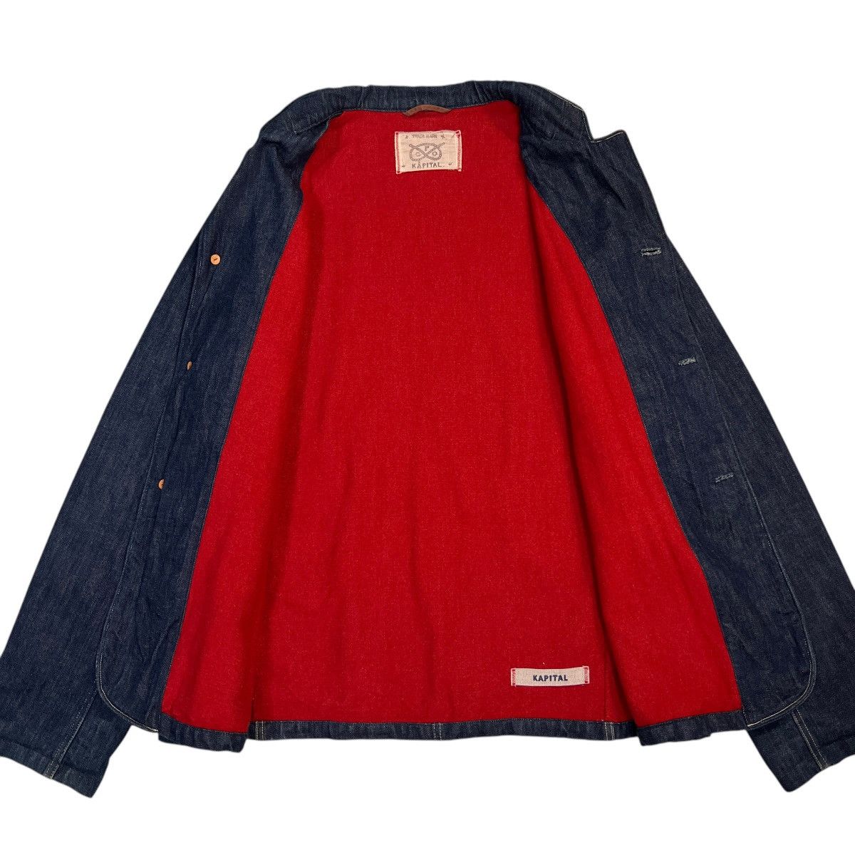 Kapital 🔥 Super Rare Archives Vintage Kapital Navy Denim Cpo Jacket Size US XL / EU 56 / 4 - 13 Thumbnail