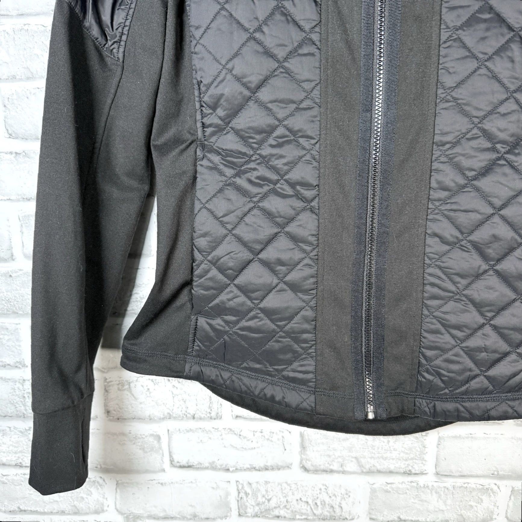 Vintage Golftini Black Nylon Blend Full Zip Hooded Light Quilted Puffer Jacket Womens S Size S / US 4 / IT 40 - 3 Thumbnail